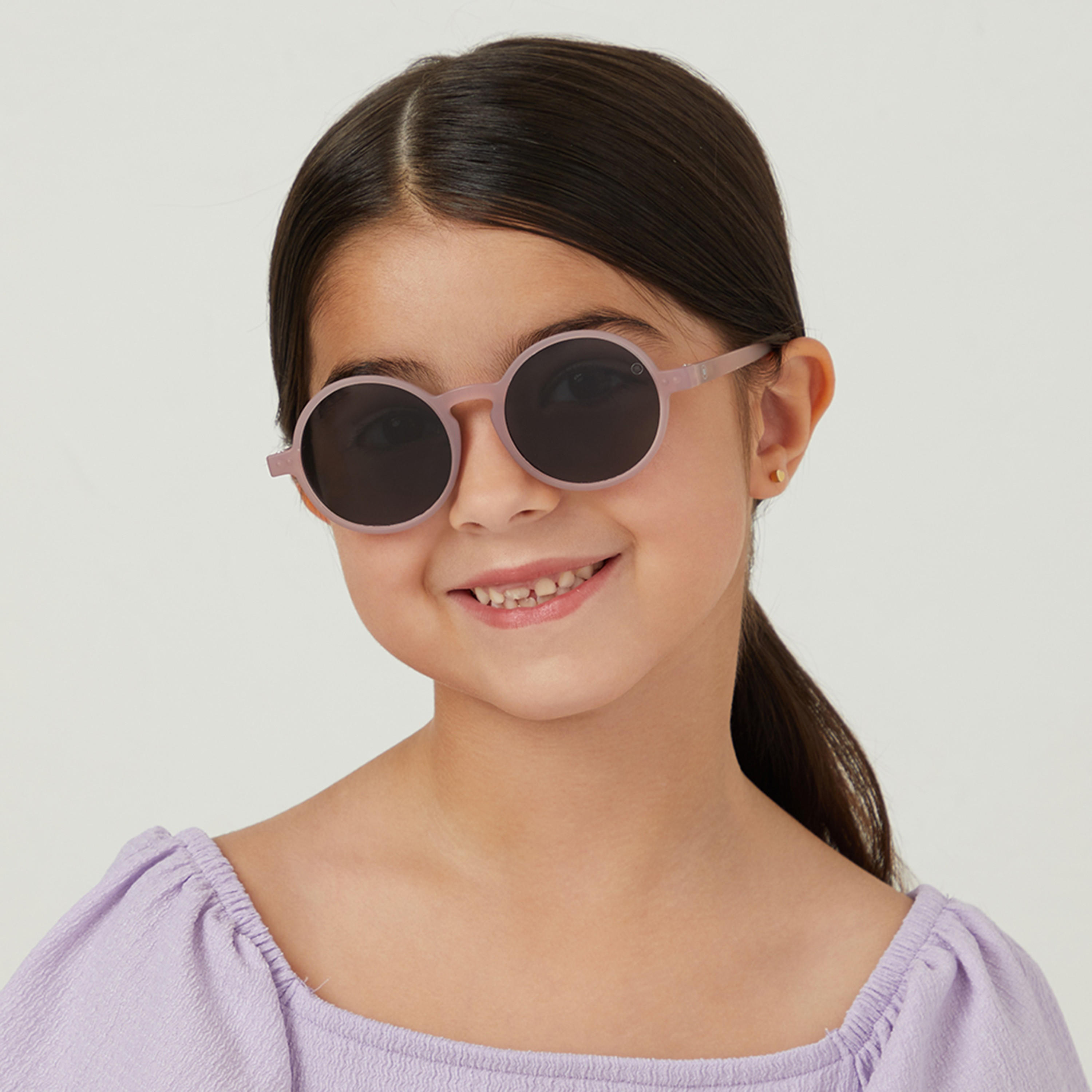 Babamio Kids Grey Lens 46 MM Round Sunglasses | BAB-000501-0907-girls-accessories-sunglasses-image-5