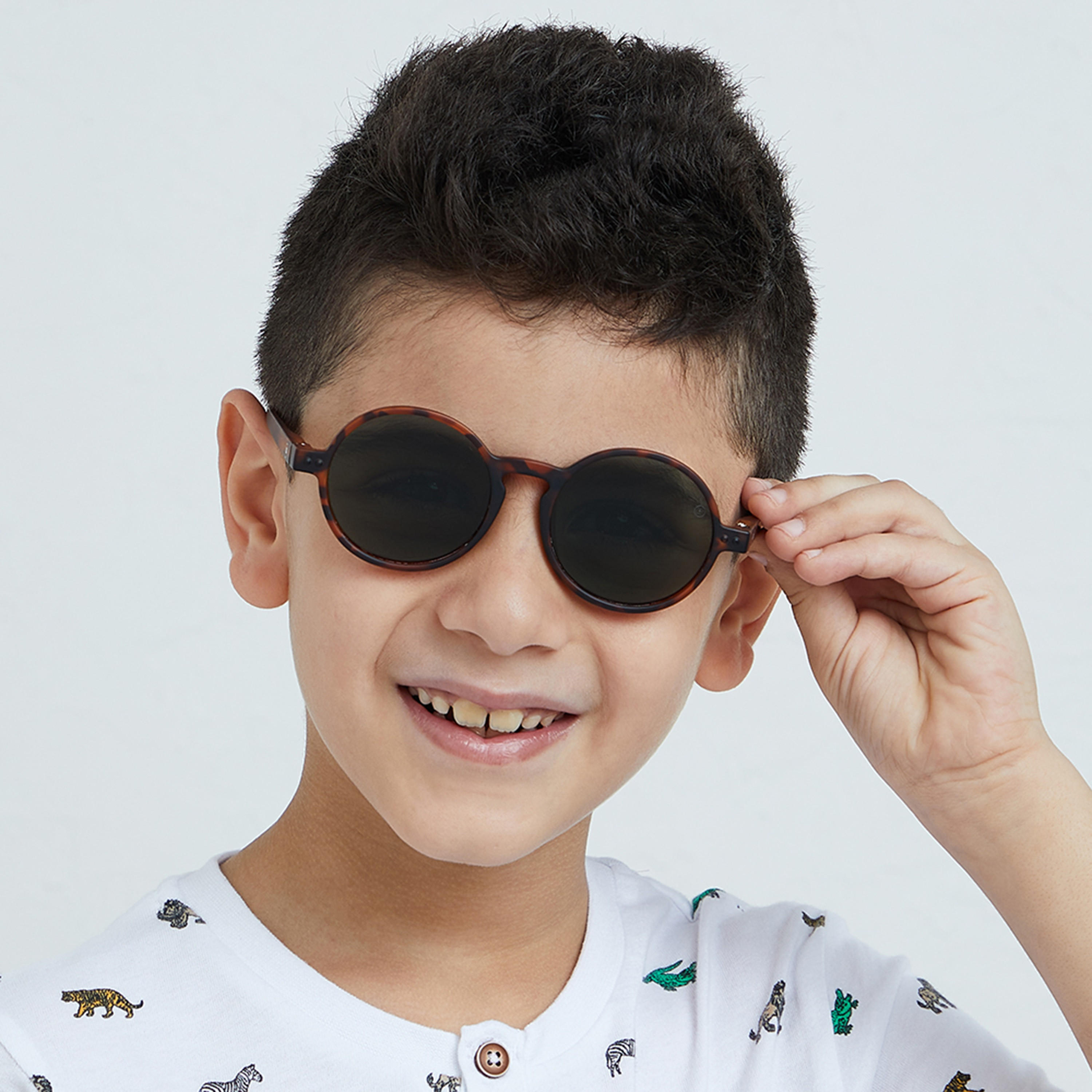 Babamio Kids Green Lens 46 MM Round Sunglasses | BAB-000501-1306-girls-accessories-sunglasses-image-6