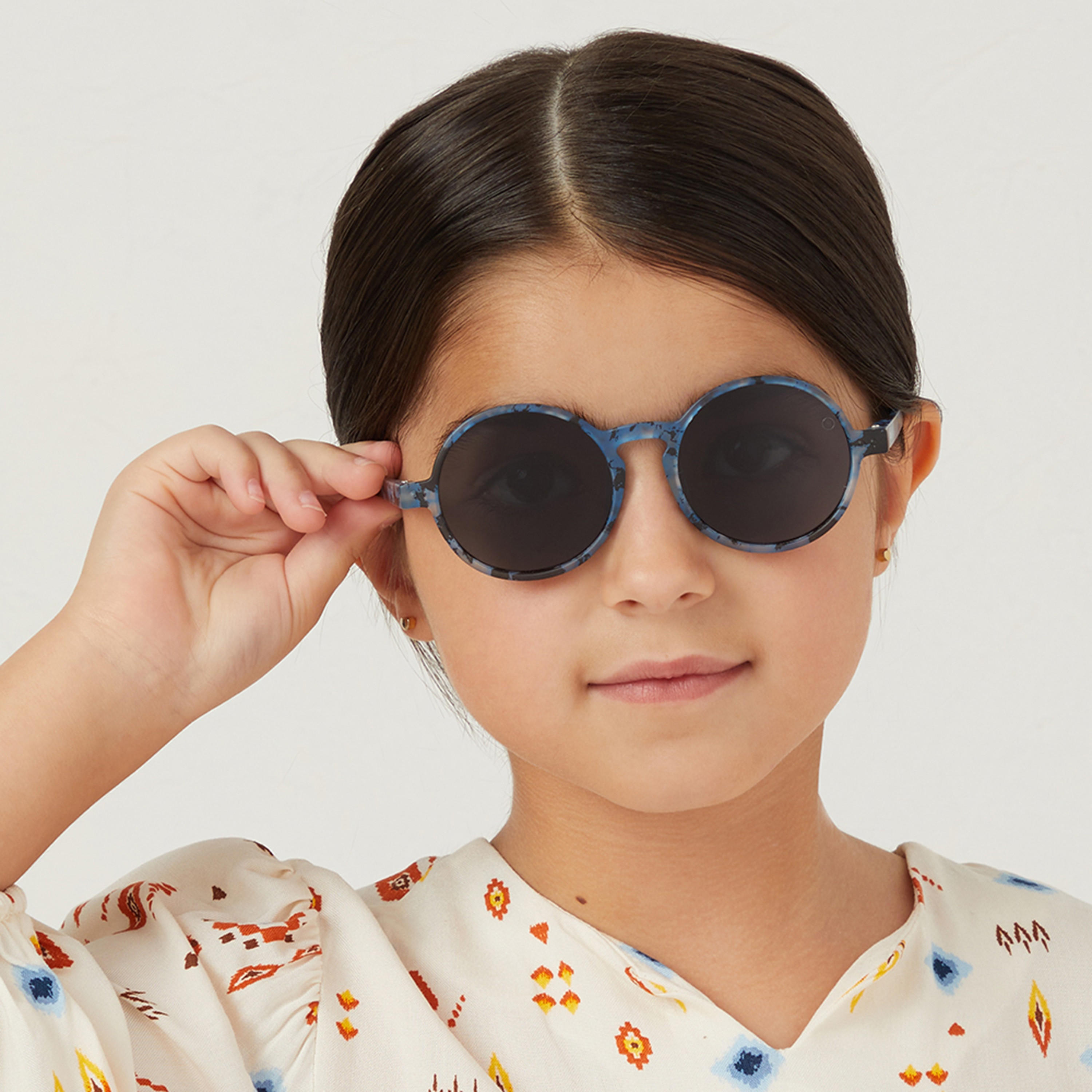 Babamio Kids Grey Lens 46 MM Round Sunglasses | BAB-000501-2807-girls-accessories-sunglasses-image-5