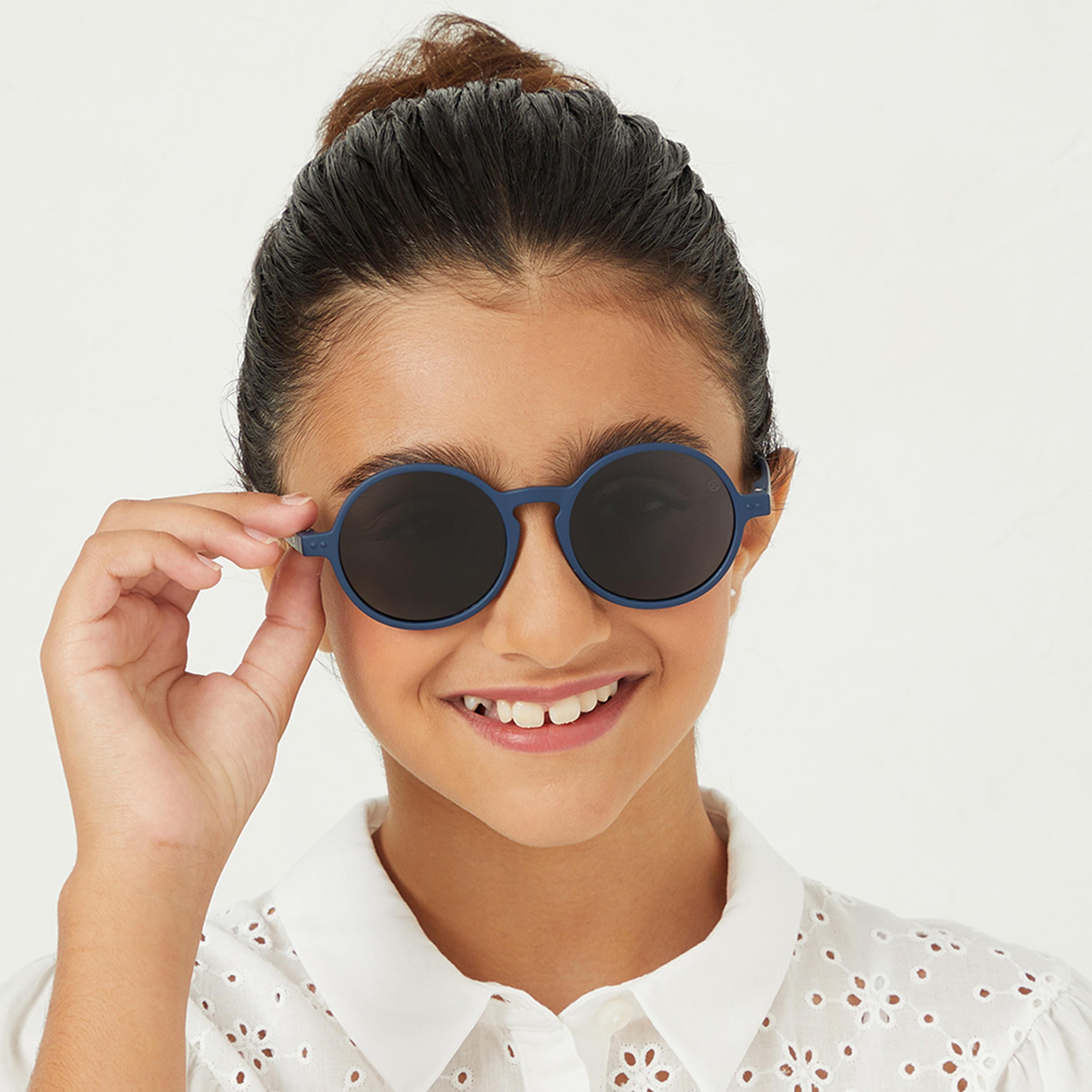 Babamio Kids Grey Lens 50 MM Round Sunglasses | BAB-000502-0207-girls-accessories-sunglasses-image-5