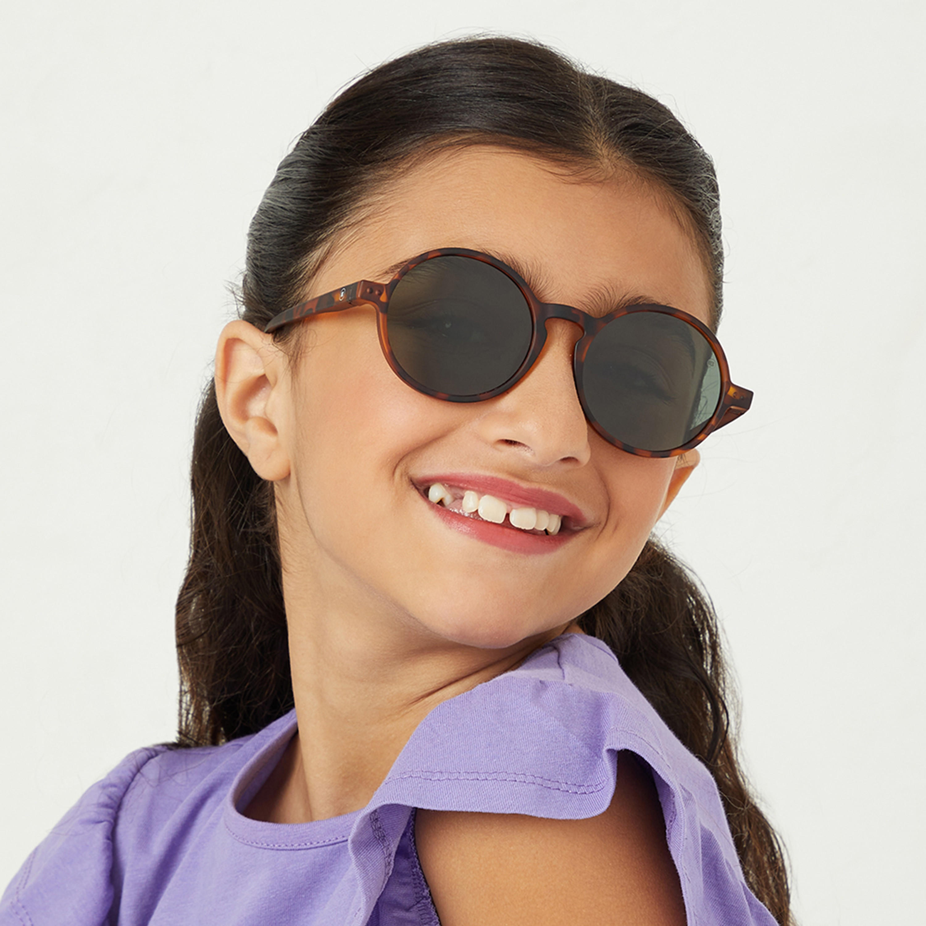 Babamio Kids Green Lens 50 MM Round Sunglasses | BAB-000502-1306-girls-accessories-sunglasses-image-5