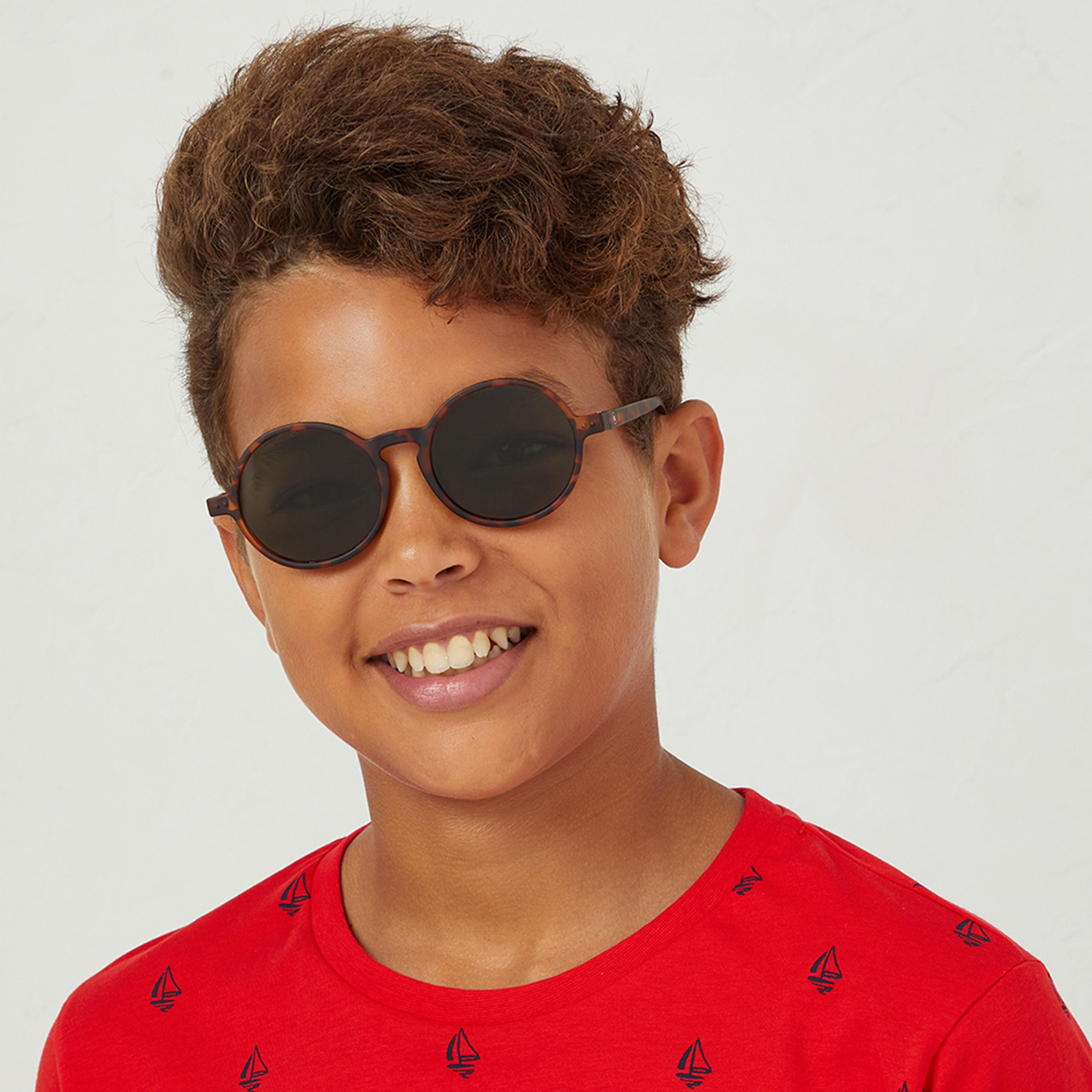 Babamio Kids Green Lens 50 MM Round Sunglasses | BAB-000502-1306-girls-accessories-sunglasses-image-6