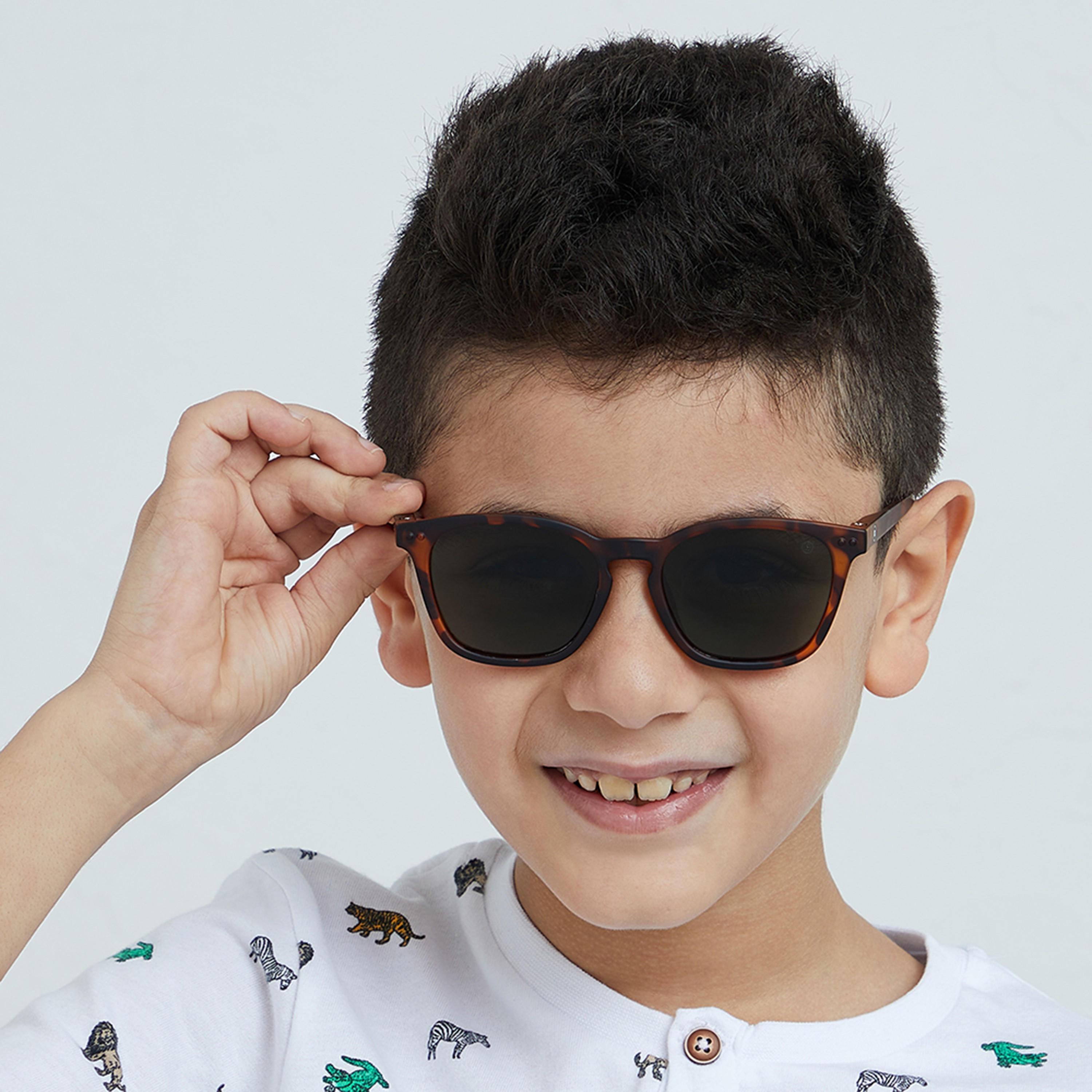 Babamio Kids Green Lens 46 MM Square Sunglasses | BAB-000503-1306-girls-accessories-sunglasses-image-6