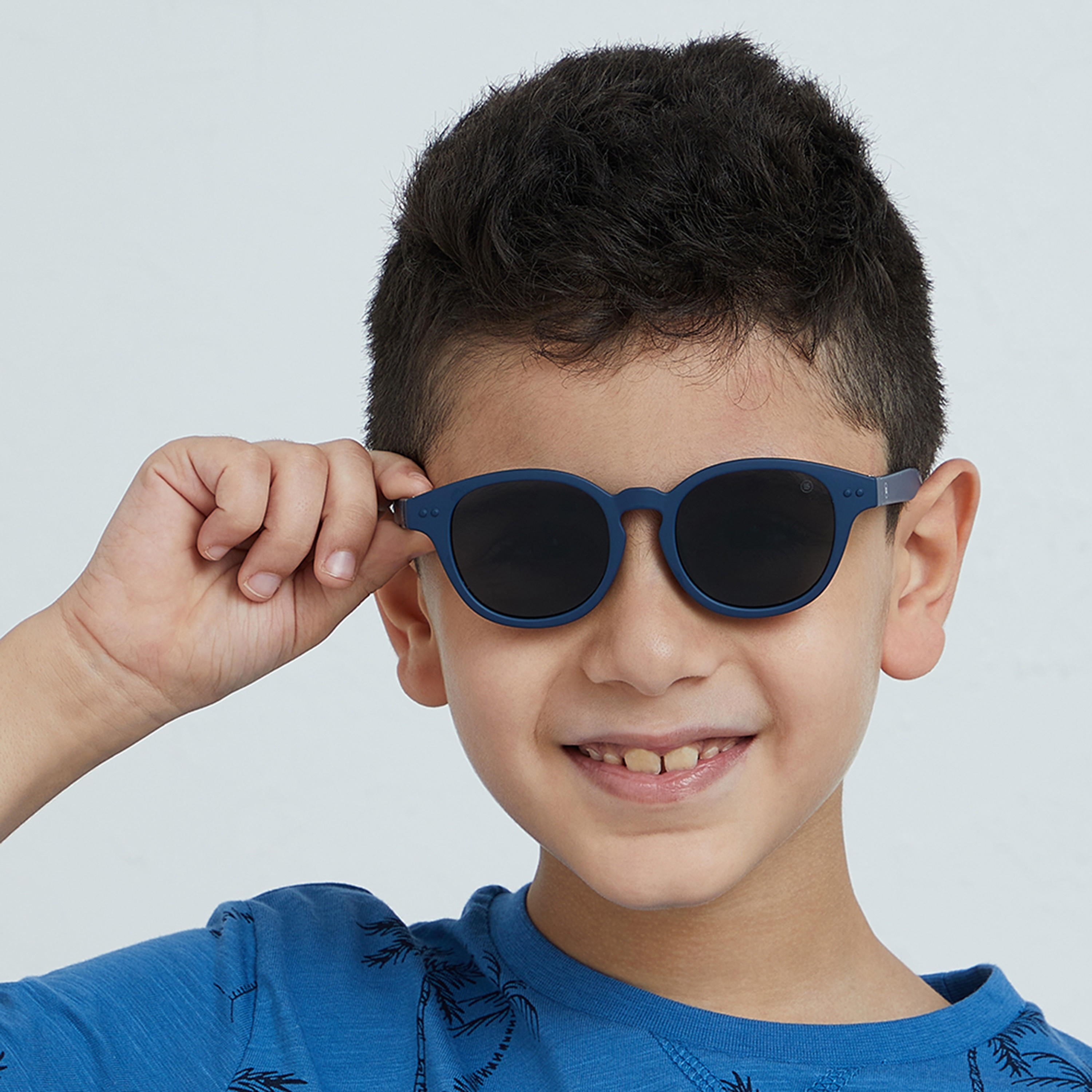 Babamio Kids Grey Lens 43 MM Round Sunglasses | BAB-000505-0207-girls-accessories-sunglasses-image-6