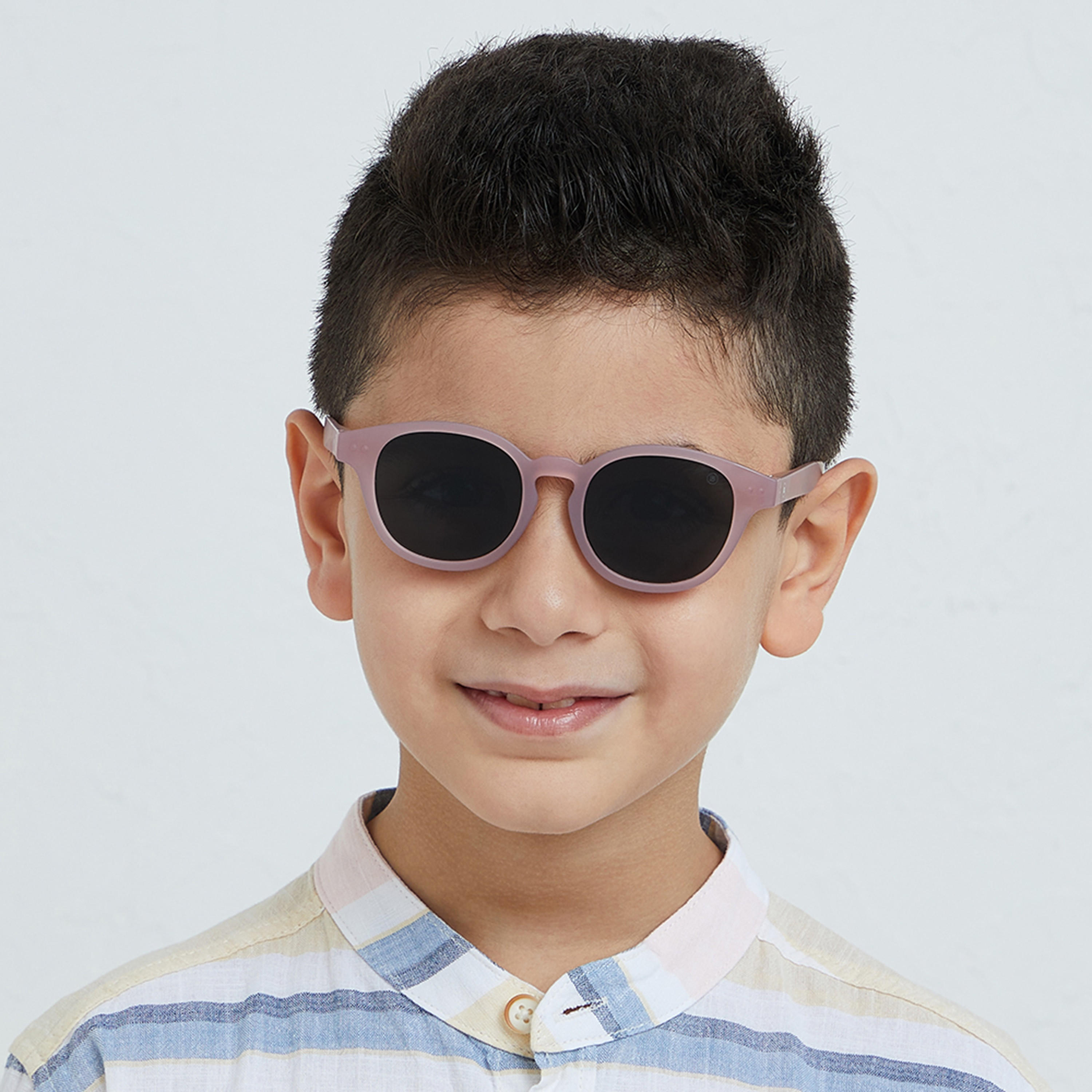 Babamio Kids Grey Lens 43 MM Round Sunglasses | BAB-000505-0907-girls-accessories-sunglasses-image-6