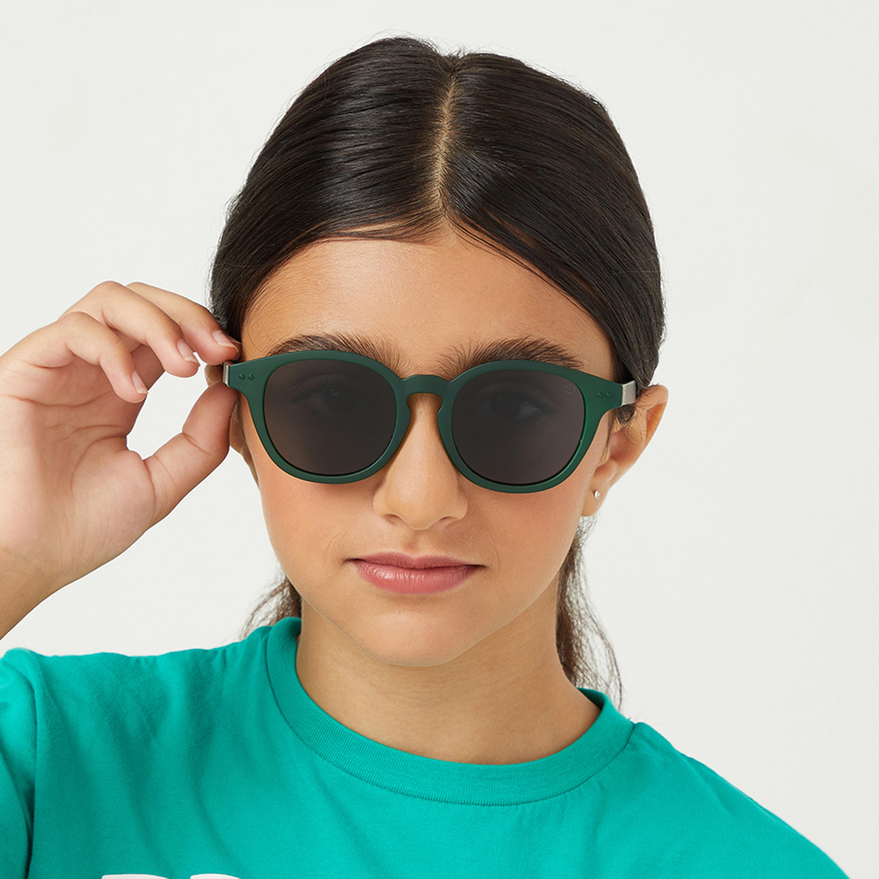 Babamio Kids Grey Lens 48 MM Round Sunglasses | BAB-000506-0607-girls-accessories-sunglasses-image-6