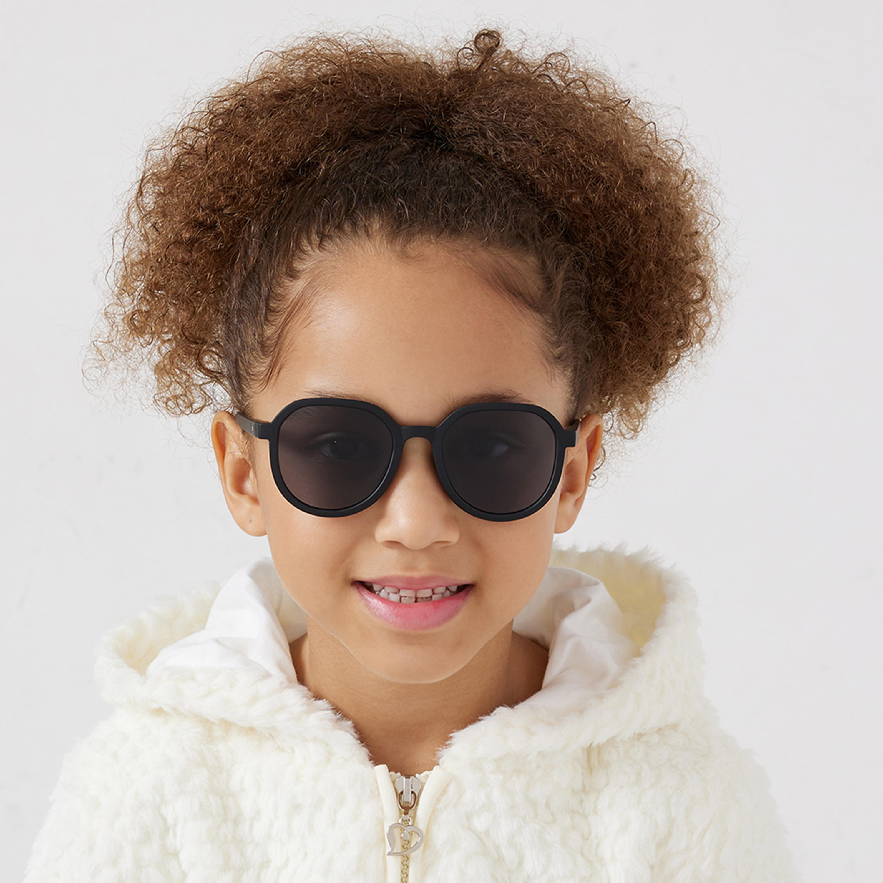 Babamio Kids Grey Lens 46 MM Hexagonal Sunglasses | BAB-000513-0107-girls-accessories-sunglasses-image-5