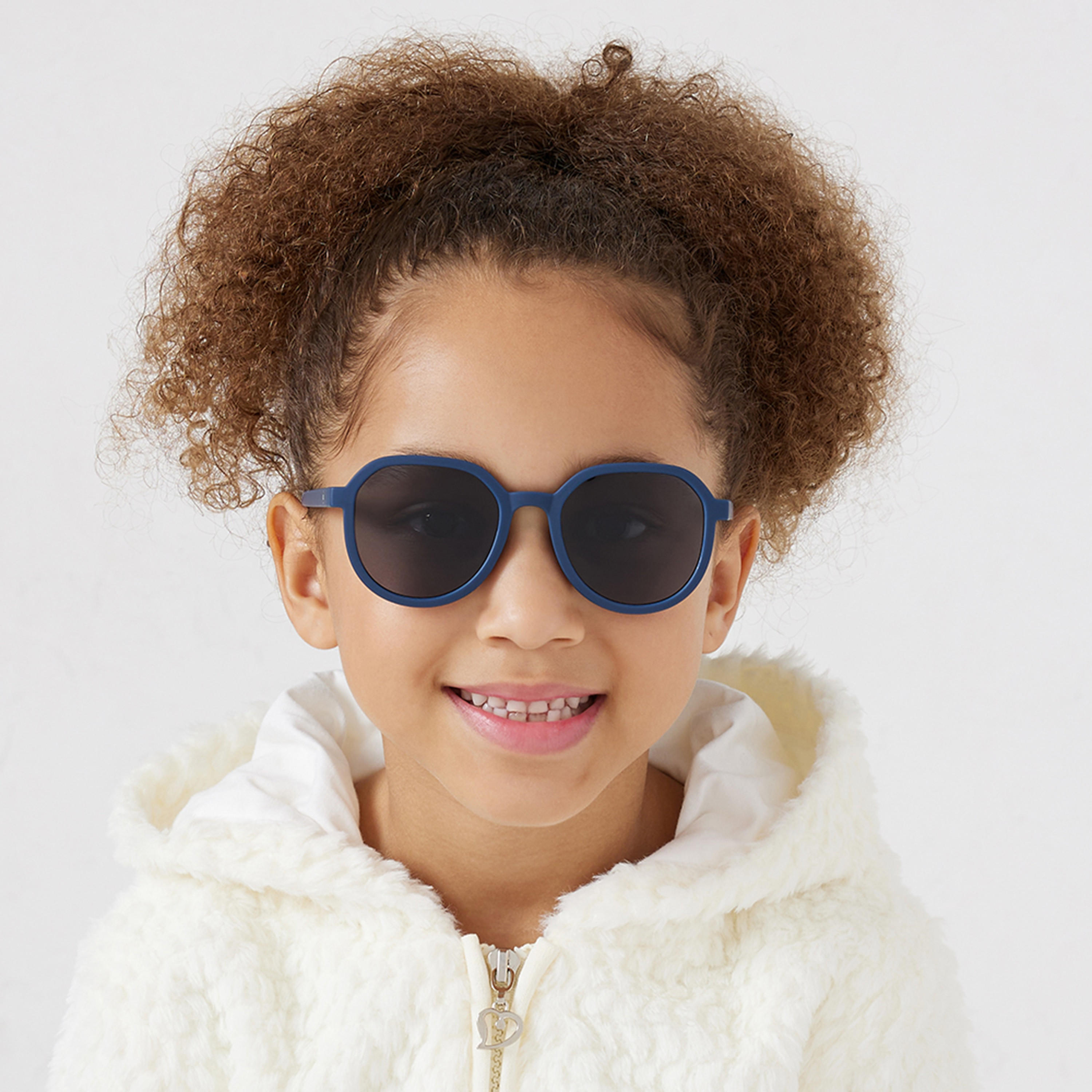 Babamio Kids Grey Lens 46 MM Hexagonal Sunglasses | BAB-000513-0207-girls-accessories-sunglasses-image-5