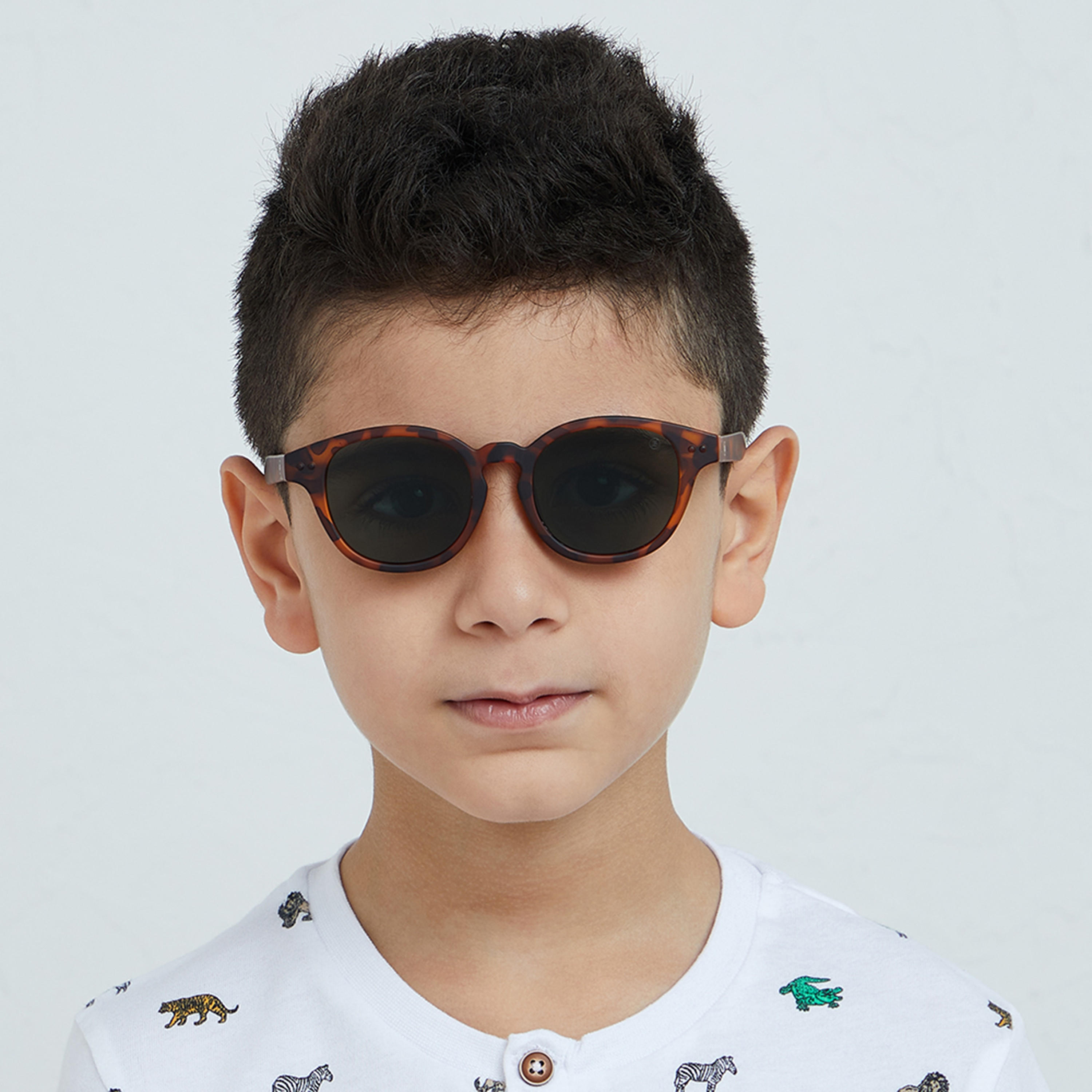 Babamio Kids Green Lens 43 MM Round Sunglasses | BAB-000505-1306-girls-accessories-sunglasses-image-6