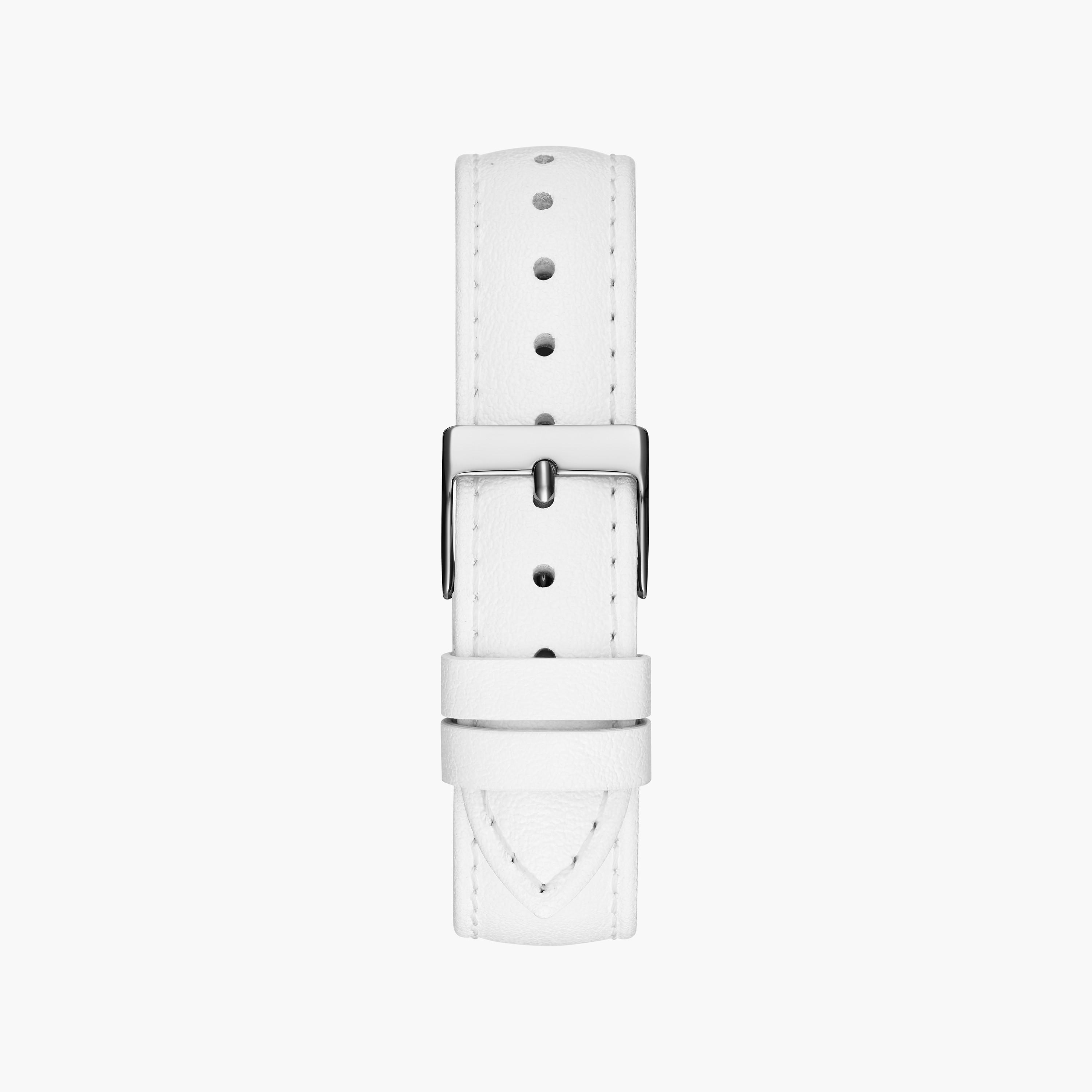 Guess Women's Silver Analog Leather Strap Watch | GW0608L1 | 37 MM-women-watchesandjewellery-watches-image-3