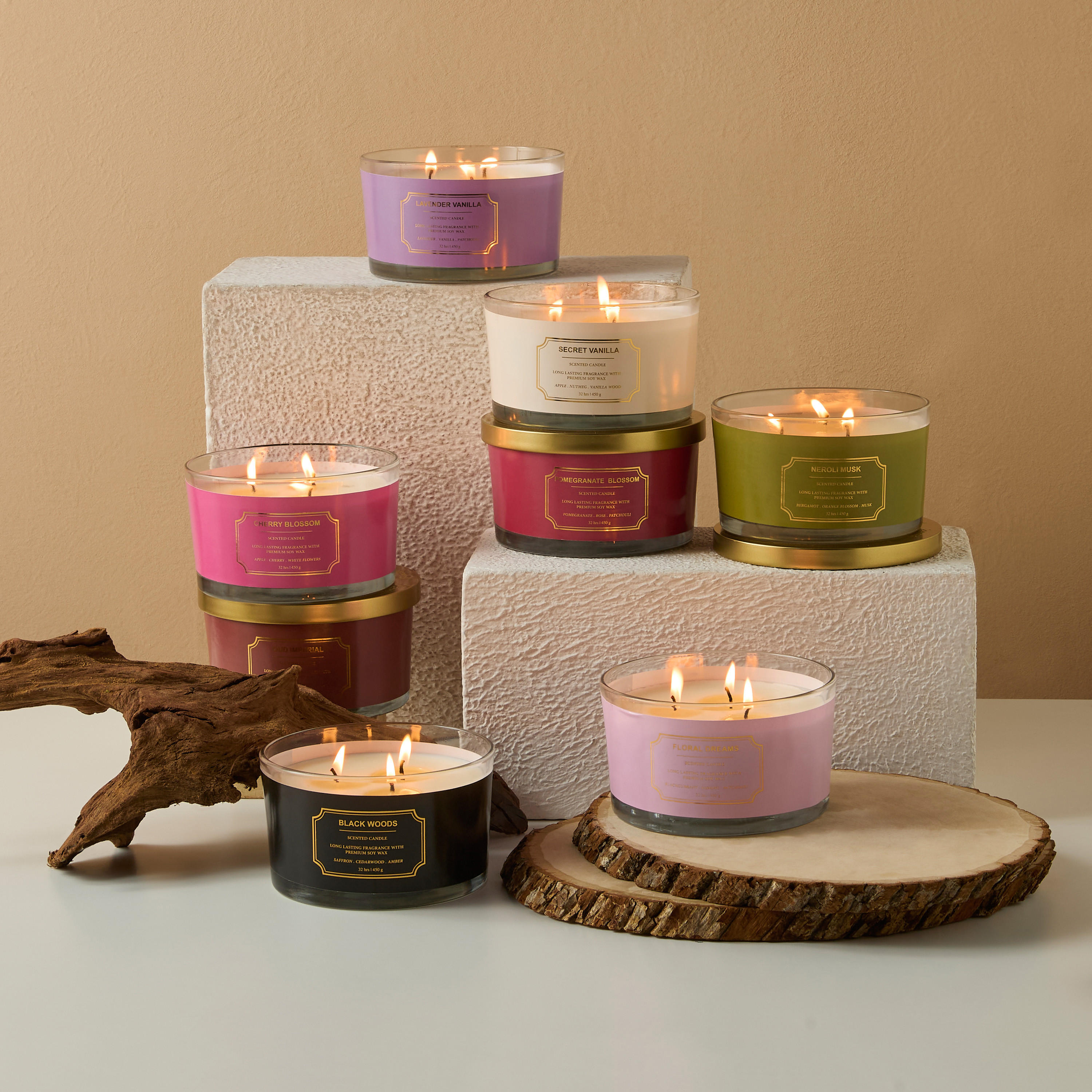 Scent.d Lavender Vanilla 3-Wick Candle - 32 h-household-homefragrance-candles-image-4