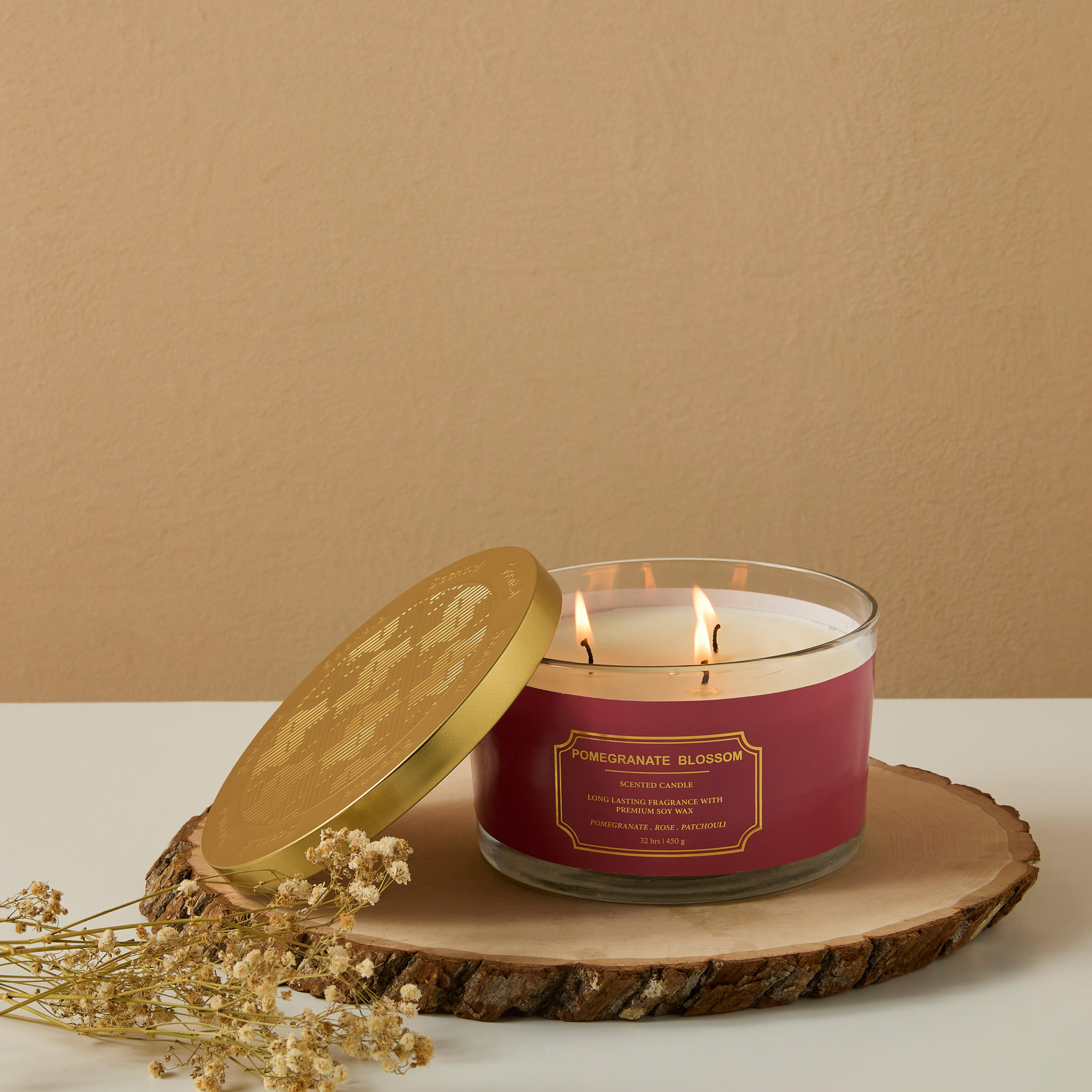 Scent.d Pomegranate Blossom 3-Wick Candle - 32 h-household-homefragrance-candles-image-1