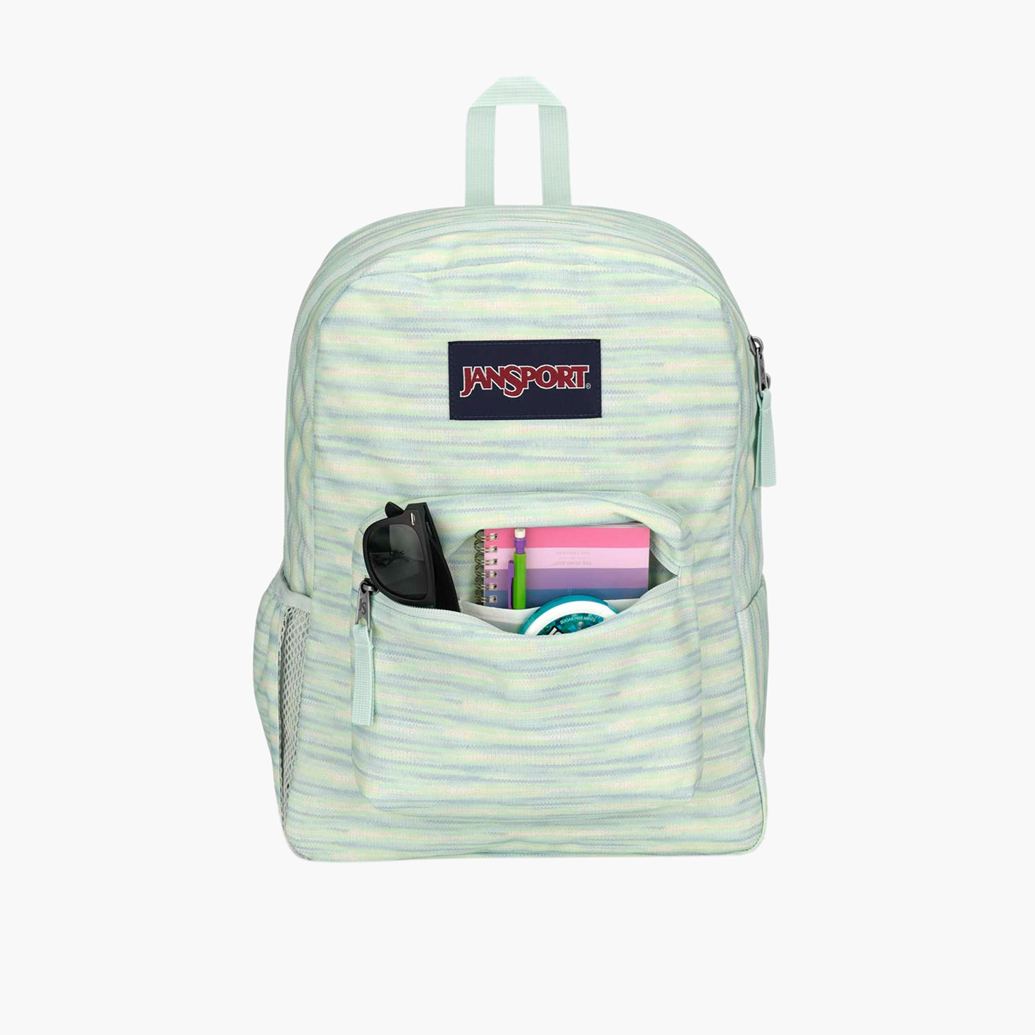 Jansport Striped Backpack with Adjustable Straps and Zip Closure - 60.02x39.7x45.72 cms-school-bagsandbackpacks-backpacks-image-4