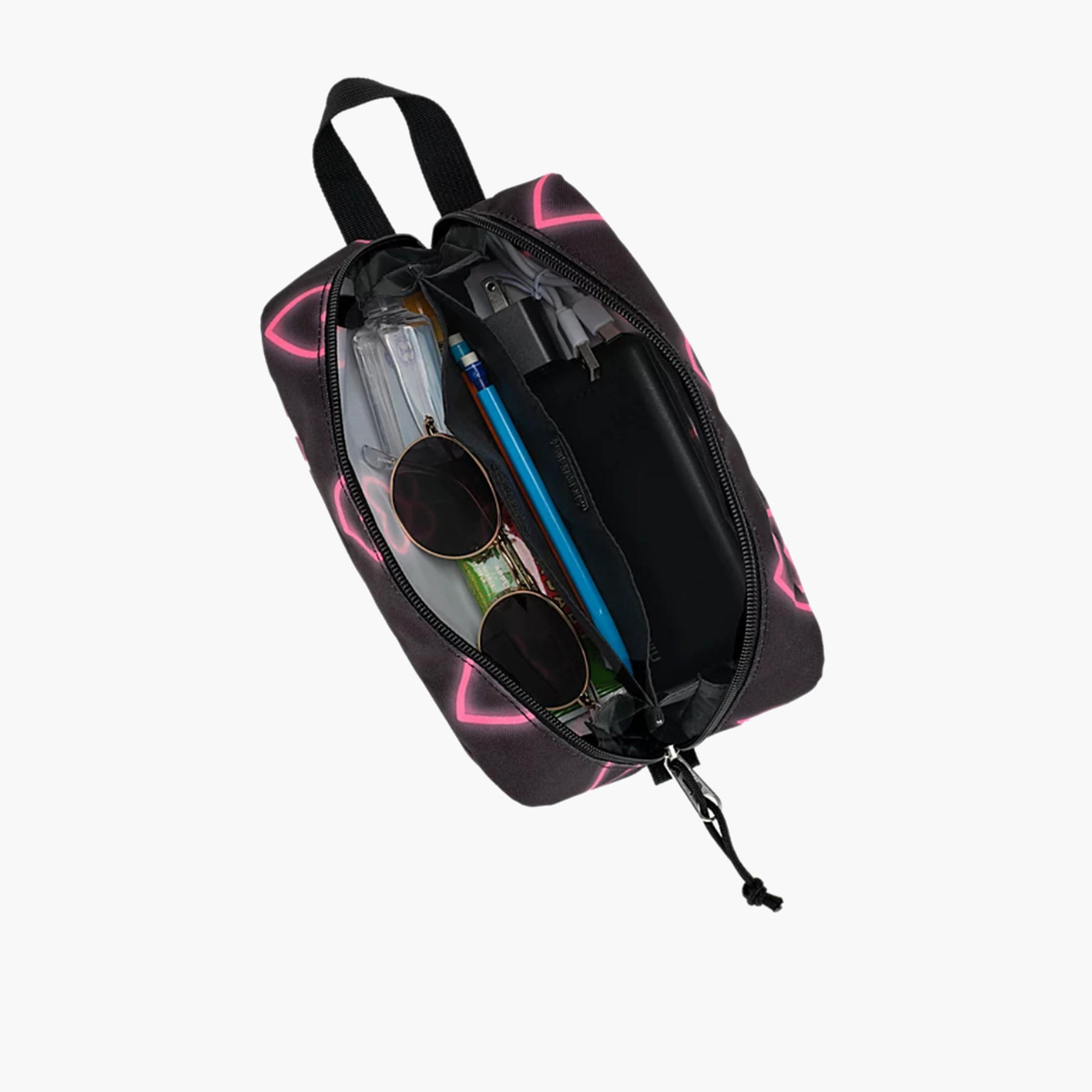 Jansport Heart Print Pencil Pouch with Zip Closure-school-stationery-pencilcases-image-3
