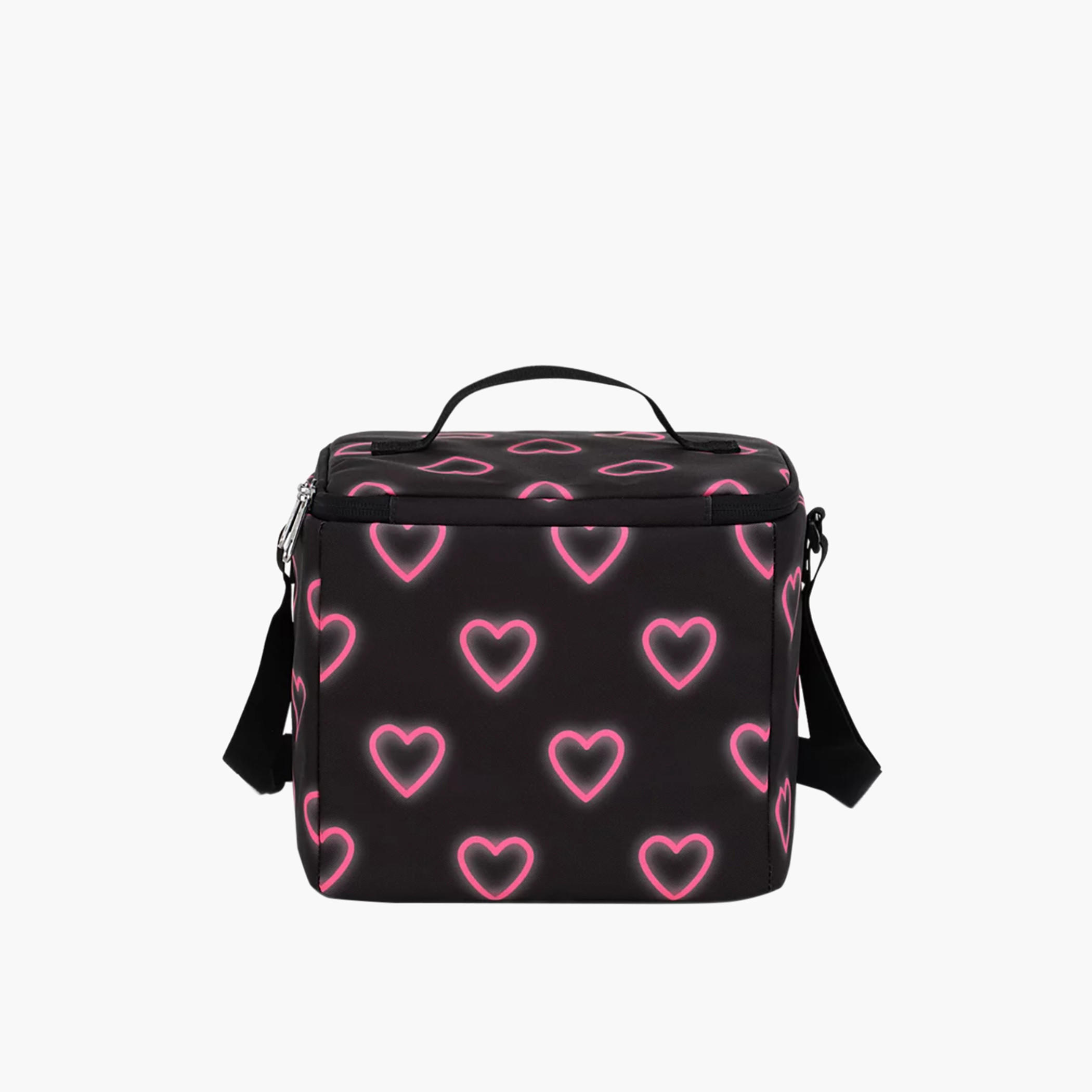 Jansport Heart Print Insulated Lunch Bag with Adjustable Strap and Zip Closure-school-lunchessentials-lunchbags-image-2