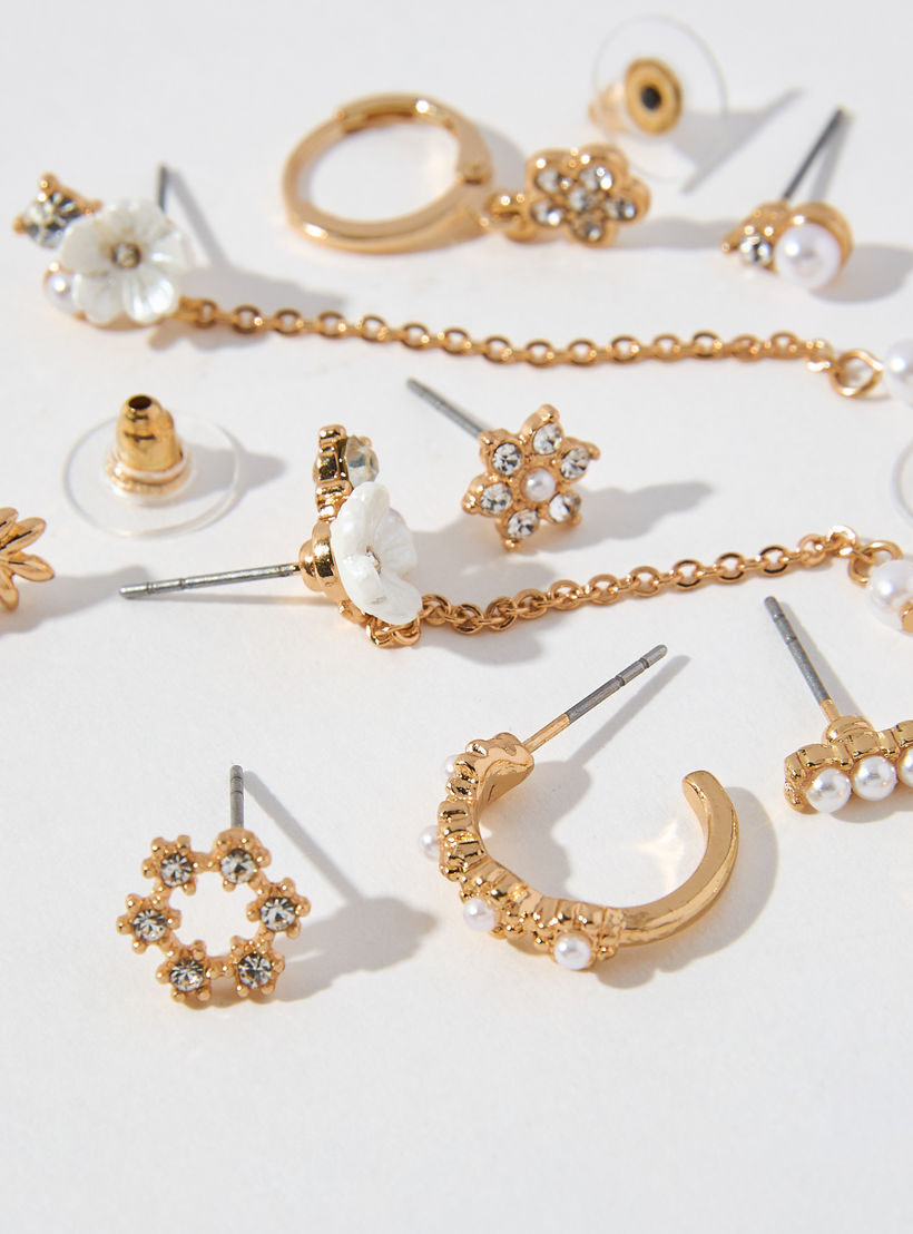 Assorted Earrings with Pushback Closure - Set of 9-women-watchesandjewellery-jewellery-earrings-image-2