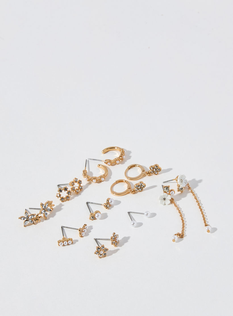 Assorted Earrings with Pushback Closure - Set of 9-women-watchesandjewellery-jewellery-earrings-image-3