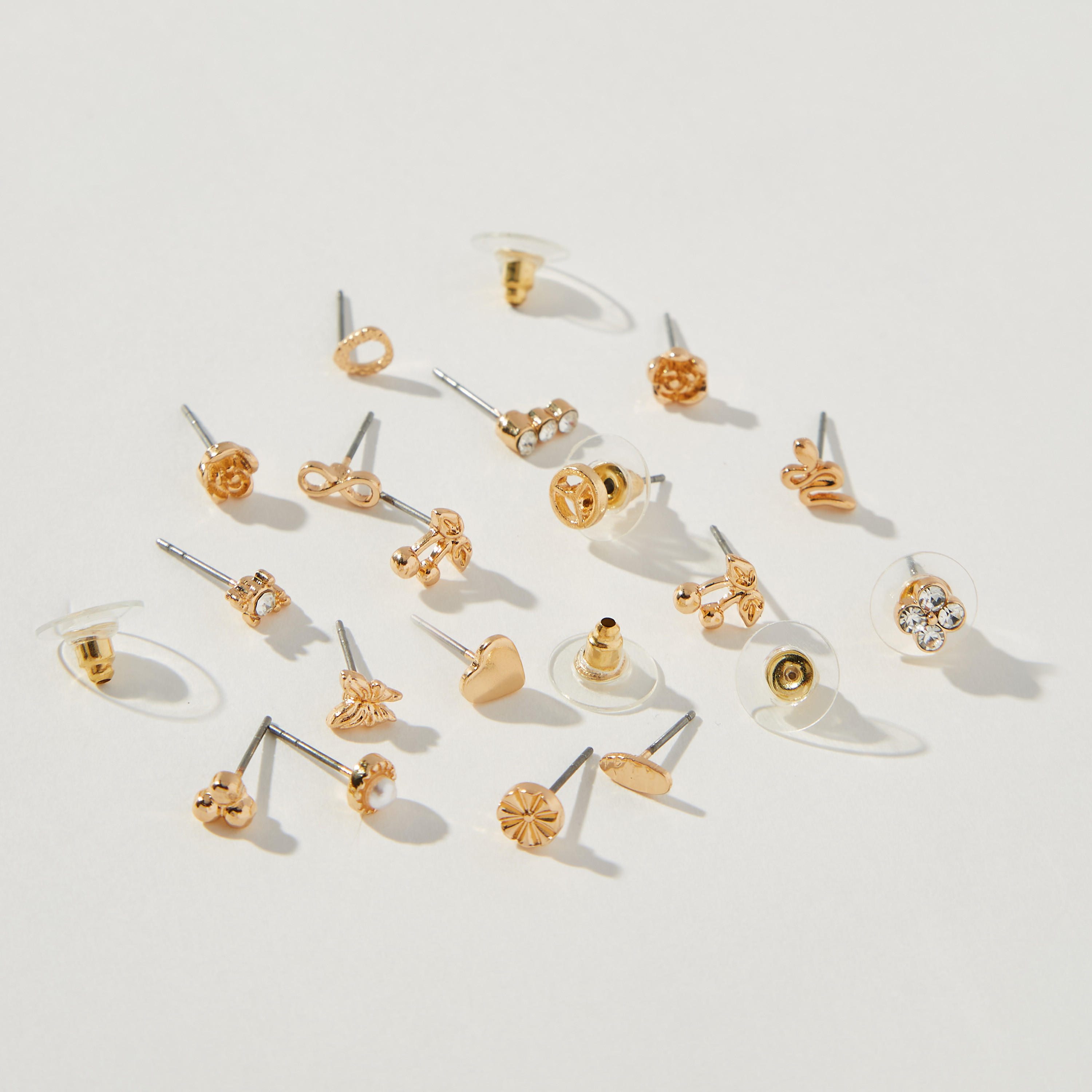 Assorted Stud Earrings with Pushback Closure - Set of 15-women-watchesandjewellery-jewellery-earrings-image-3