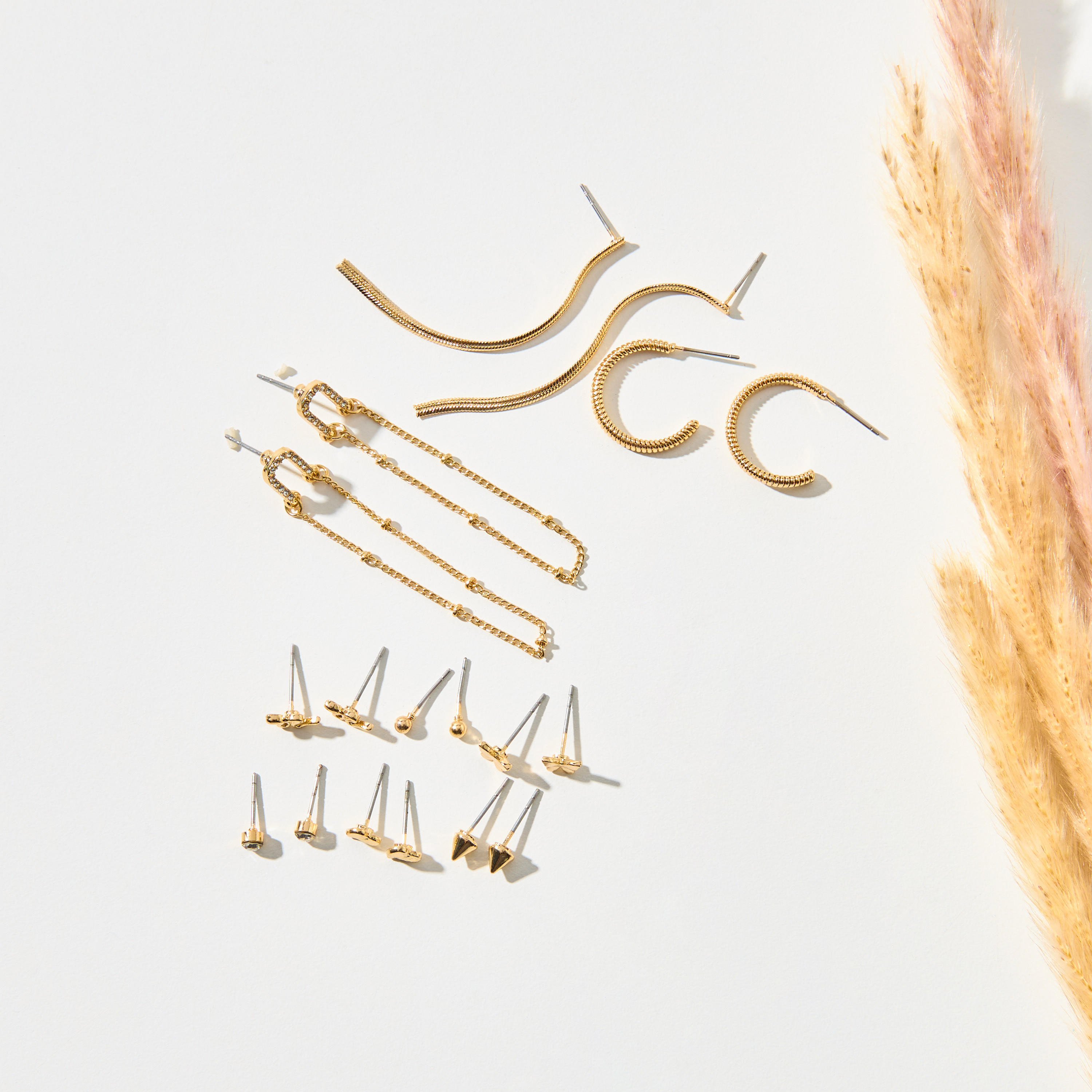 Assorted Earrings with Pushback Closure - Set of 9-women-watchesandjewellery-jewellery-earrings-image-1