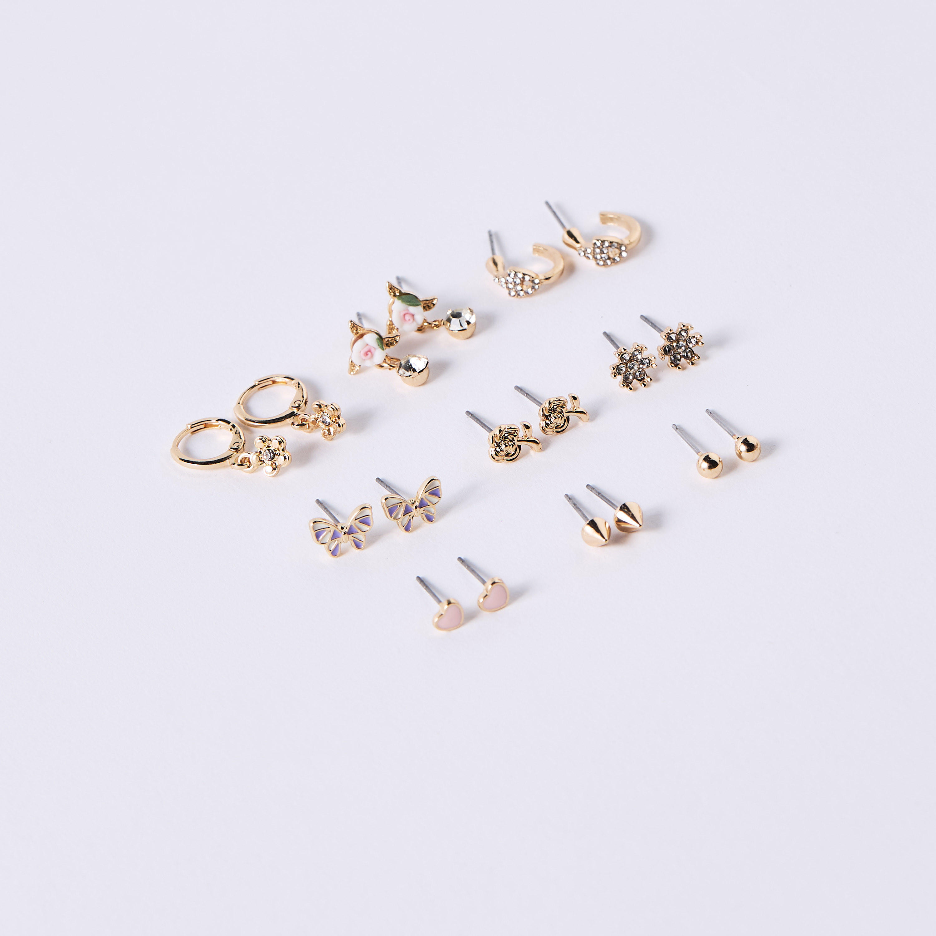 Assorted Earrings with Pushback Closure - Set of 9-women-watchesandjewellery-jewellery-earrings-image-2