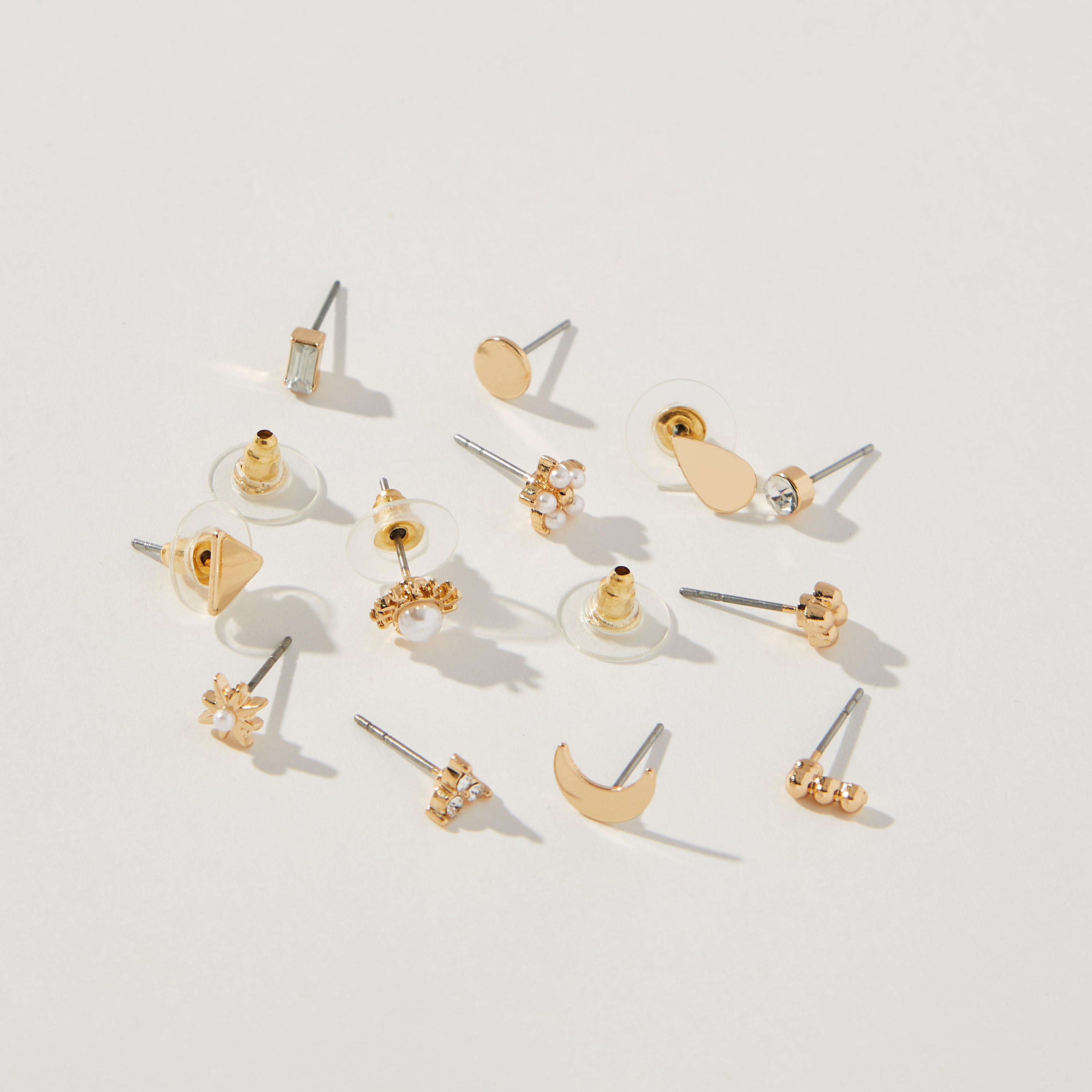 طقم حلقان 12 زوج متنوعة بمكبس إغلاق خلفي-women-watchesandjewellery-jewellery-earrings-image-3