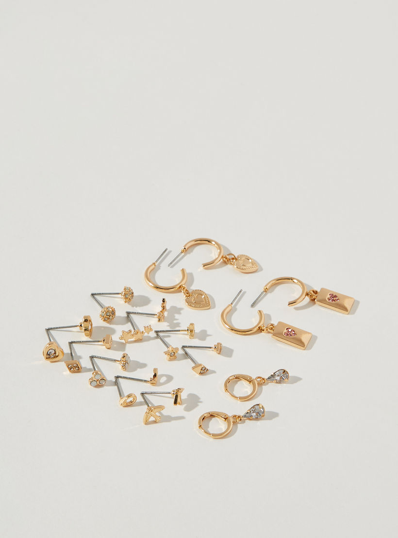 طقم حلقان 12 زوج متنوعة بمكبس إغلاق خلفي-women-watchesandjewellery-jewellery-earrings-image-2