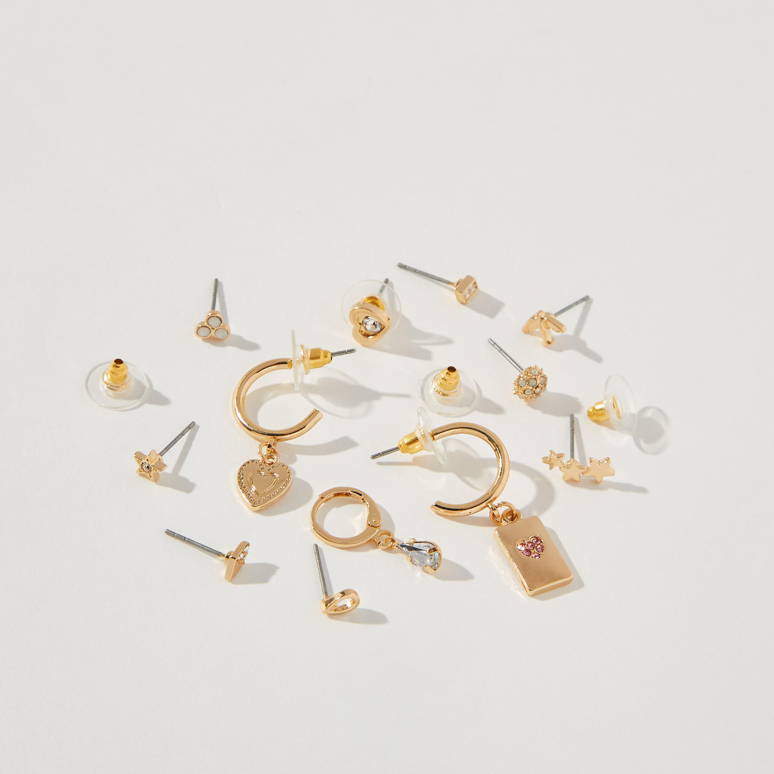 طقم حلقان 12 زوج متنوعة بمكبس إغلاق خلفي-women-watchesandjewellery-jewellery-earrings-image-3
