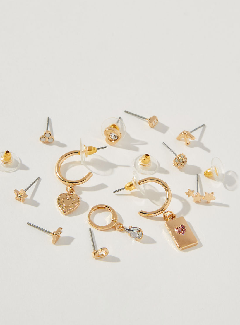 طقم حلقان 12 زوج متنوعة بمكبس إغلاق خلفي-women-watchesandjewellery-jewellery-earrings-image-3