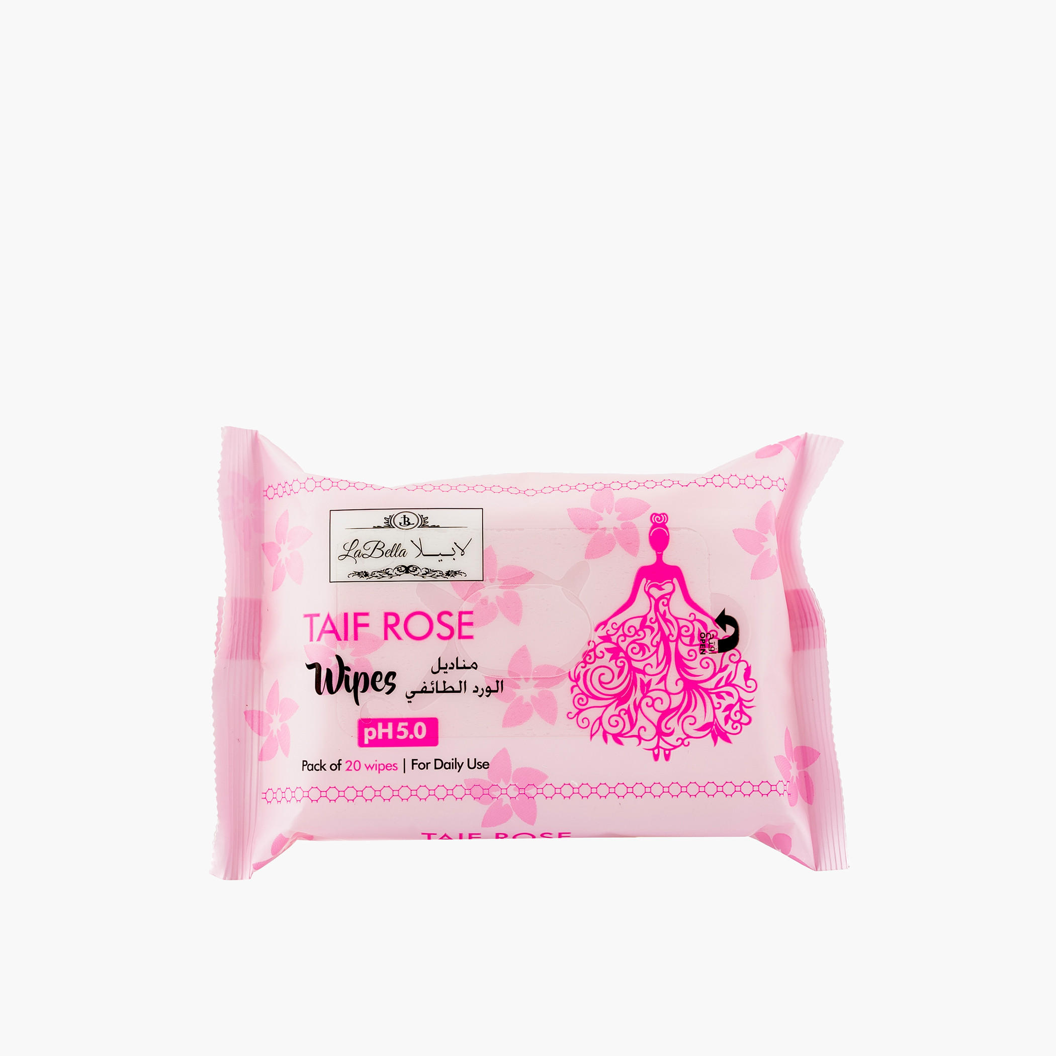 Labella Taif Rose Wipes - 20 Sheets-beautyandpersonalcare-skin-cleansers-facewashandcleansers-image-1