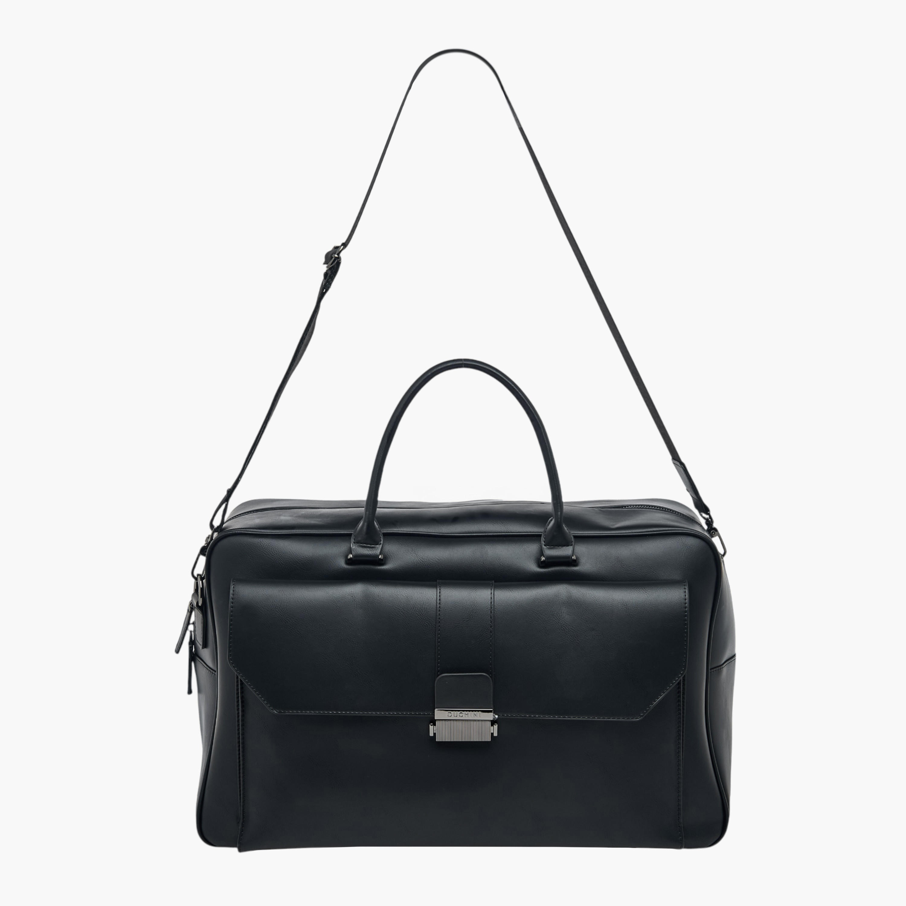 شنطة دافل سادة بحزام قابل للفصل وسحاب إغلاق من دوتشيني-travel-luggagesandbags-dufflebags-image-1