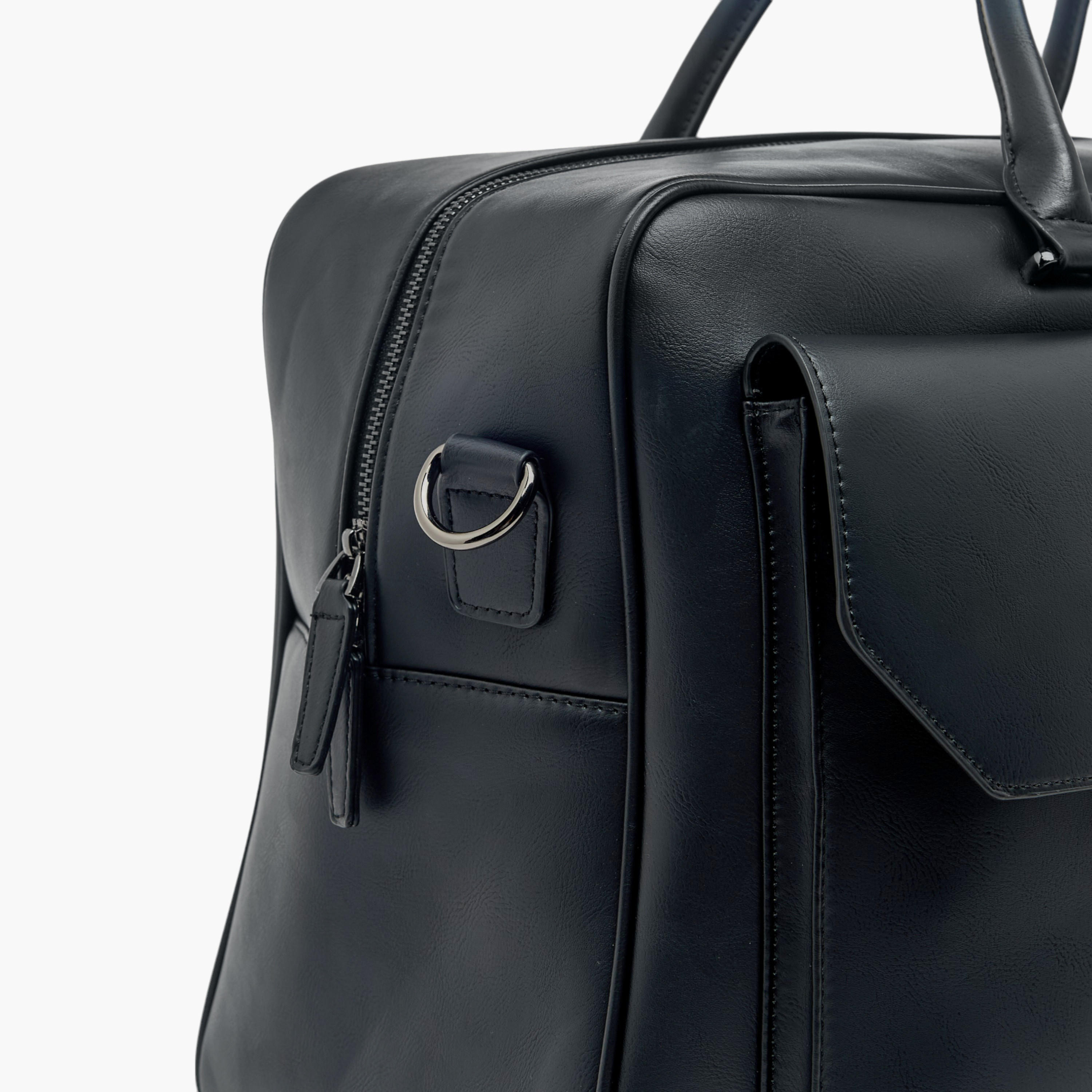 Duchini Solid Duffel Bag with Detachable Strap and Zip Closure-travel-luggagesandbags-dufflebags-image-13