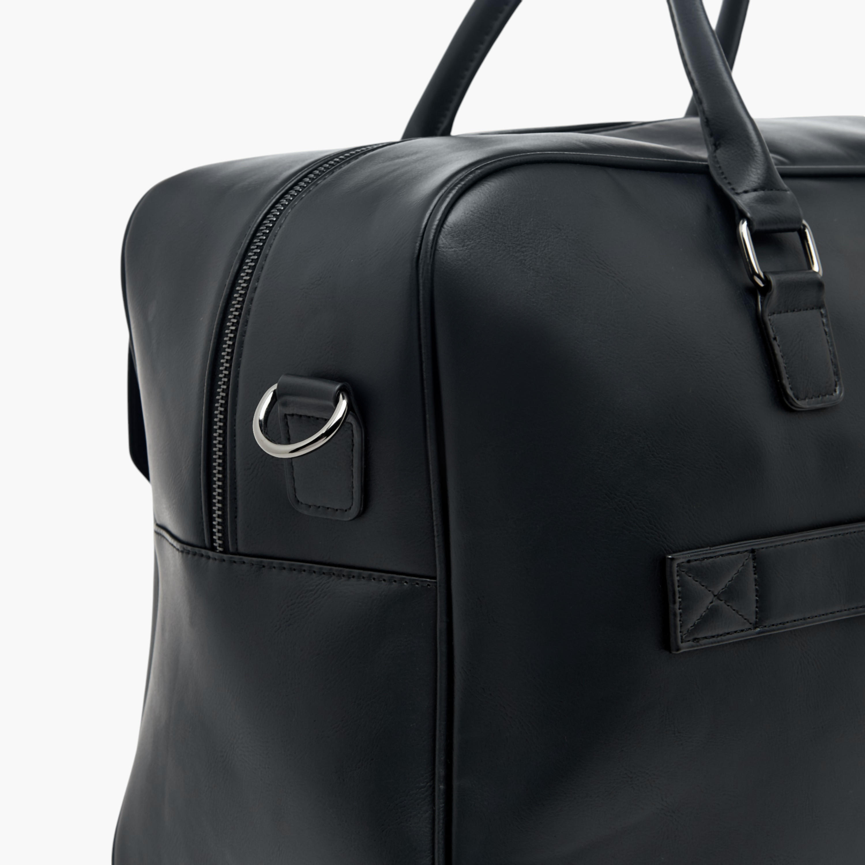 Duchini Solid Duffel Bag with Detachable Strap and Zip Closure-travel-luggagesandbags-dufflebags-image-6