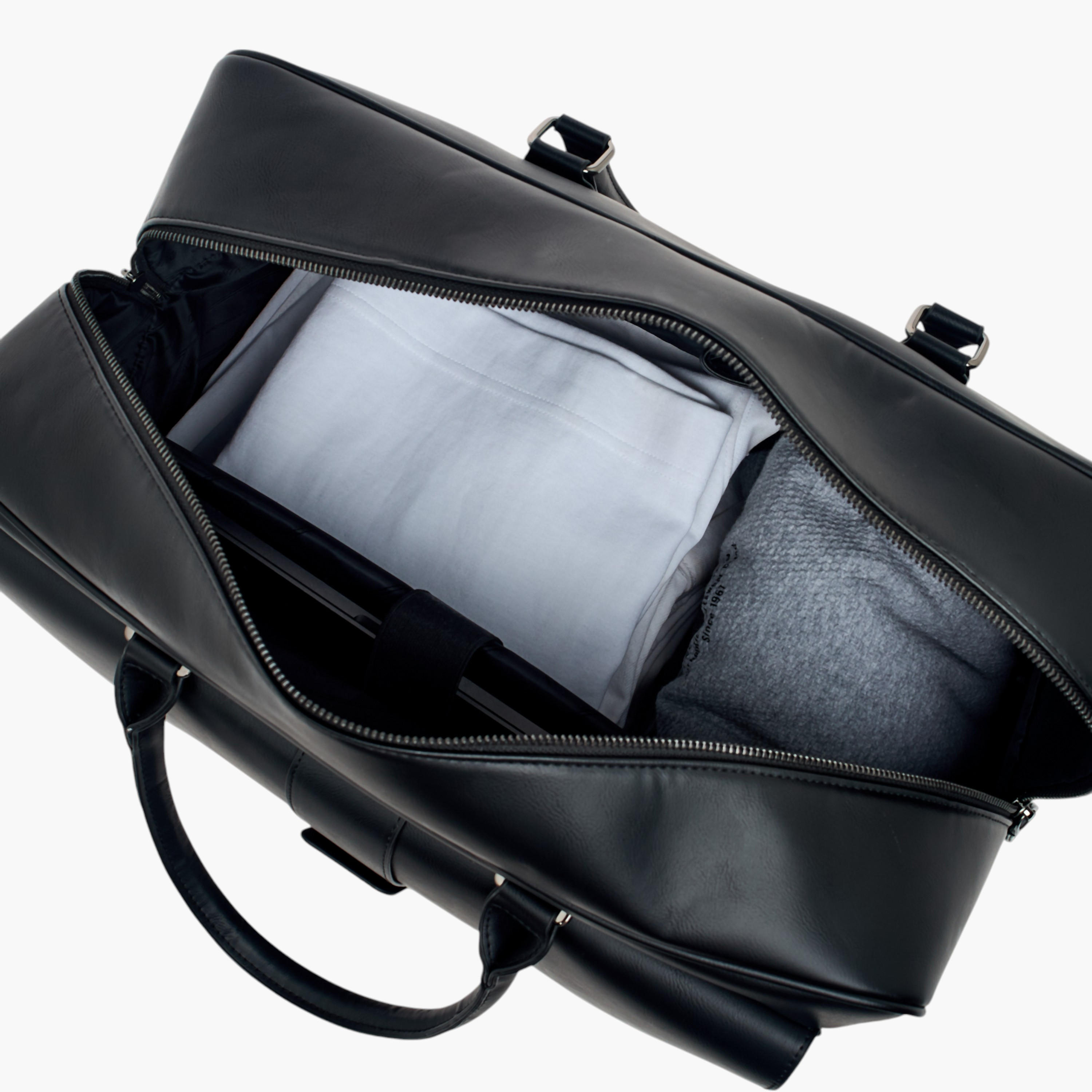 Duchini Solid Duffel Bag with Detachable Strap and Zip Closure-travel-luggagesandbags-dufflebags-image-8