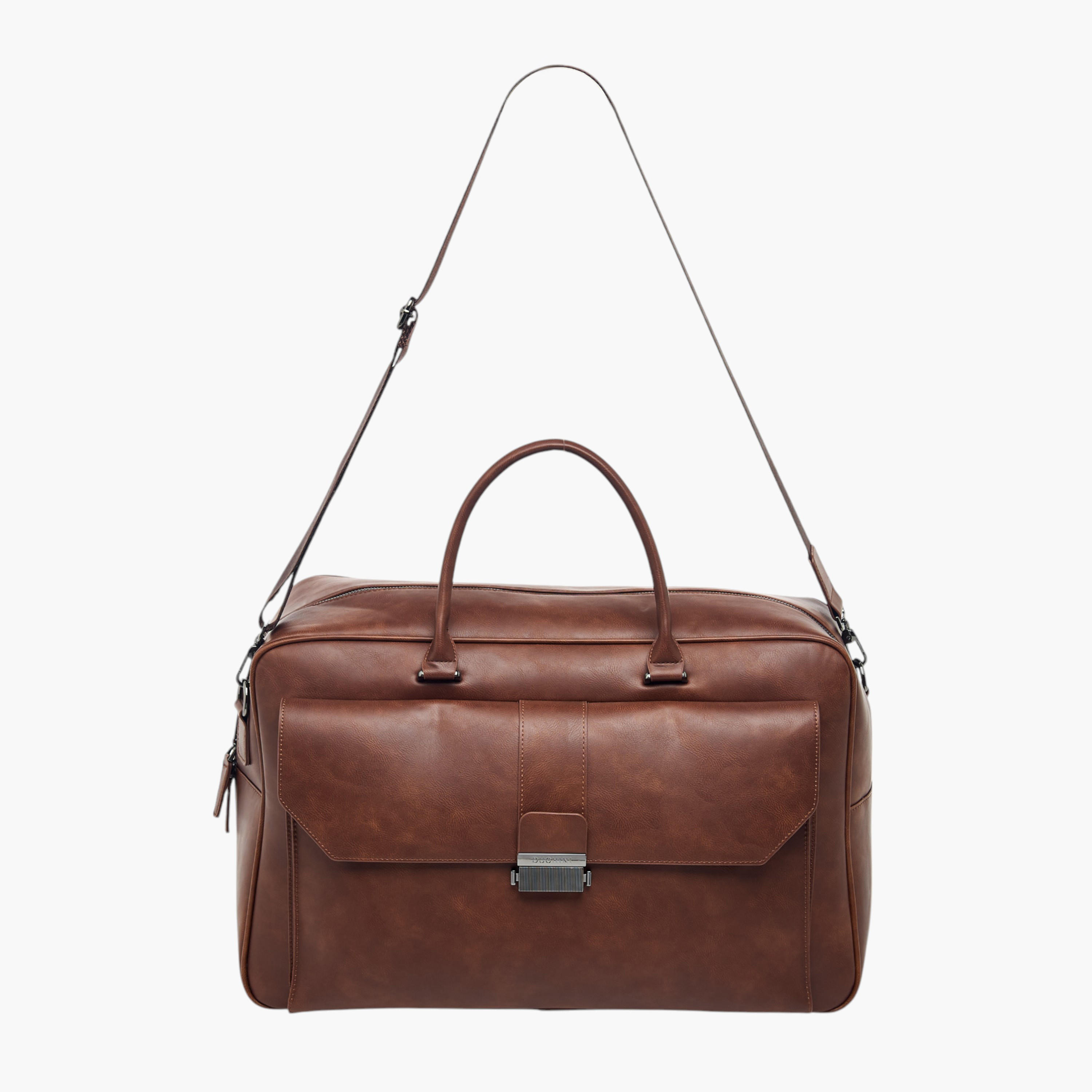 شنطة دافل سادة بحزام قابل للفصل وسحاب إغلاق من دوتشيني-travel-luggagesandbags-dufflebags-image-9