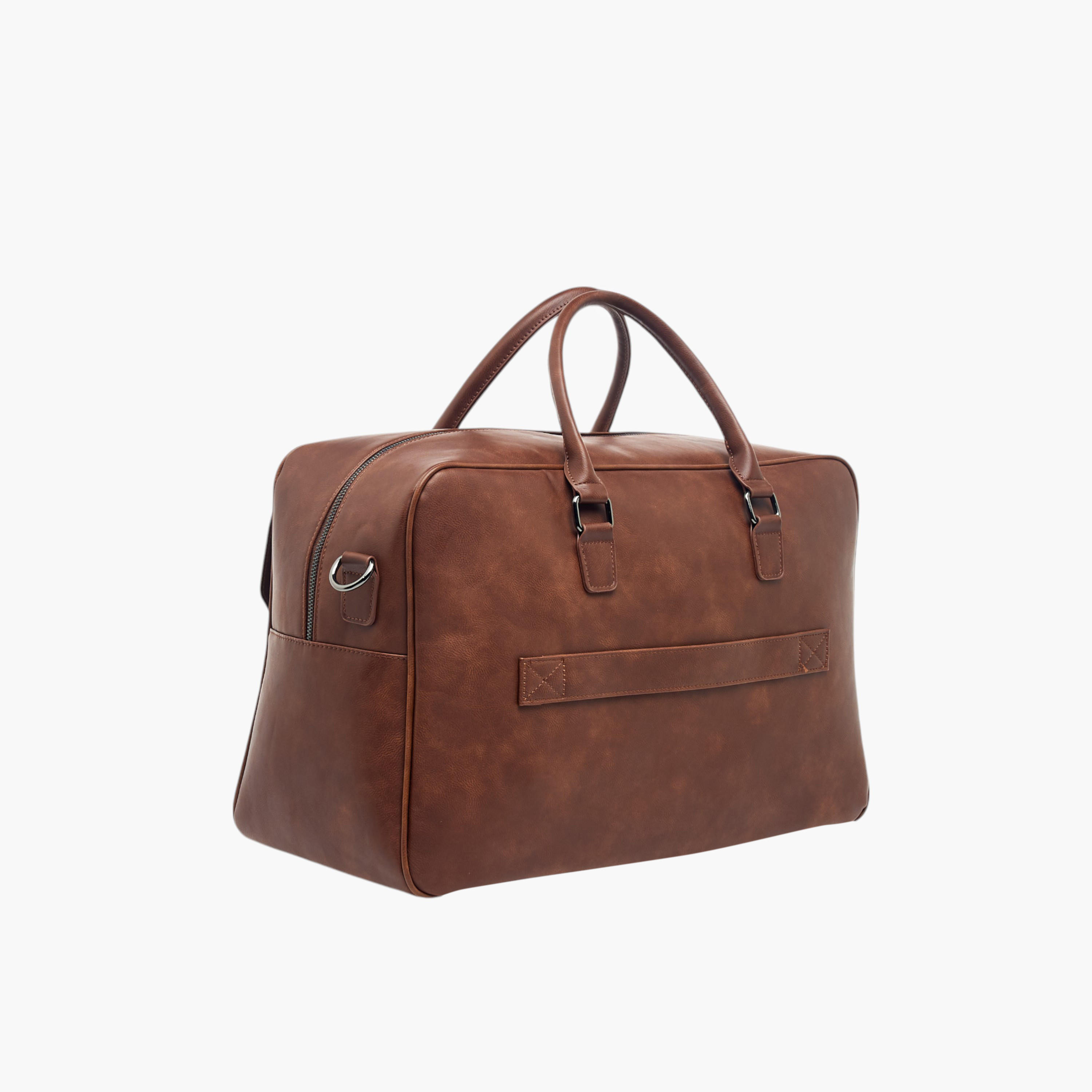 شنطة دافل سادة بحزام قابل للفصل وسحاب إغلاق من دوتشيني-travel-luggagesandbags-dufflebags-image-8