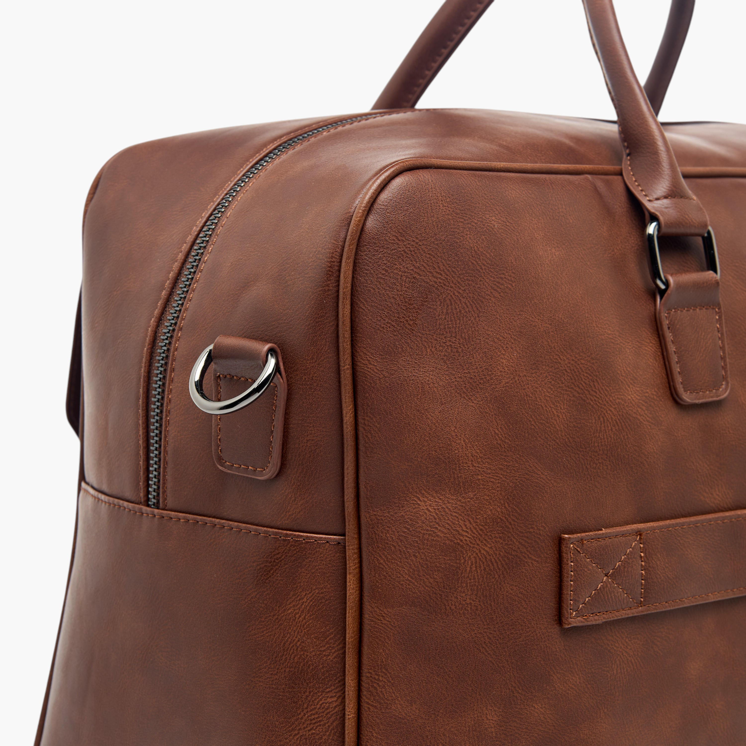 شنطة دافل سادة بحزام قابل للفصل وسحاب إغلاق من دوتشيني-travel-luggagesandbags-dufflebags-image-5