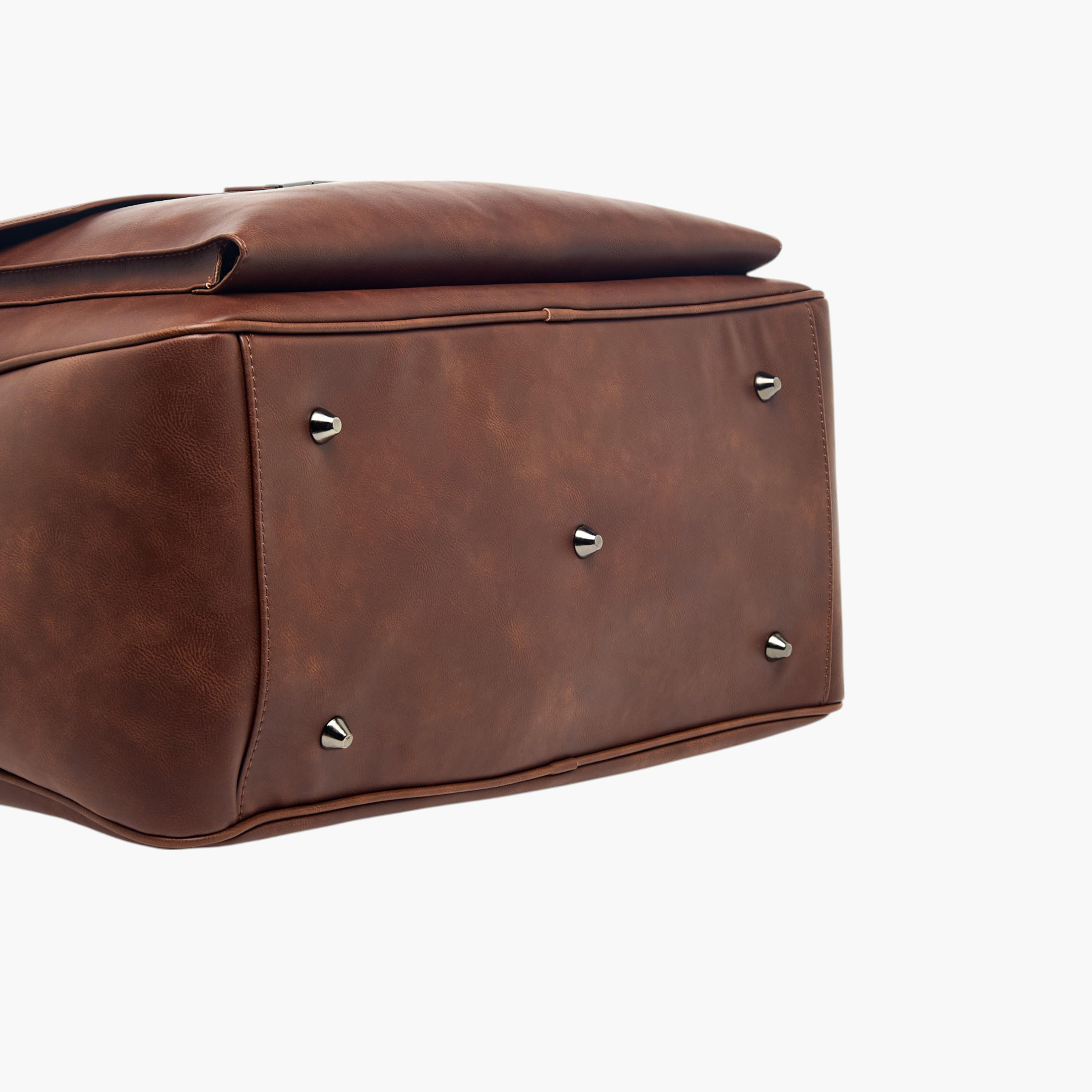 شنطة دافل سادة بحزام قابل للفصل وسحاب إغلاق من دوتشيني-travel-luggagesandbags-dufflebags-image-4