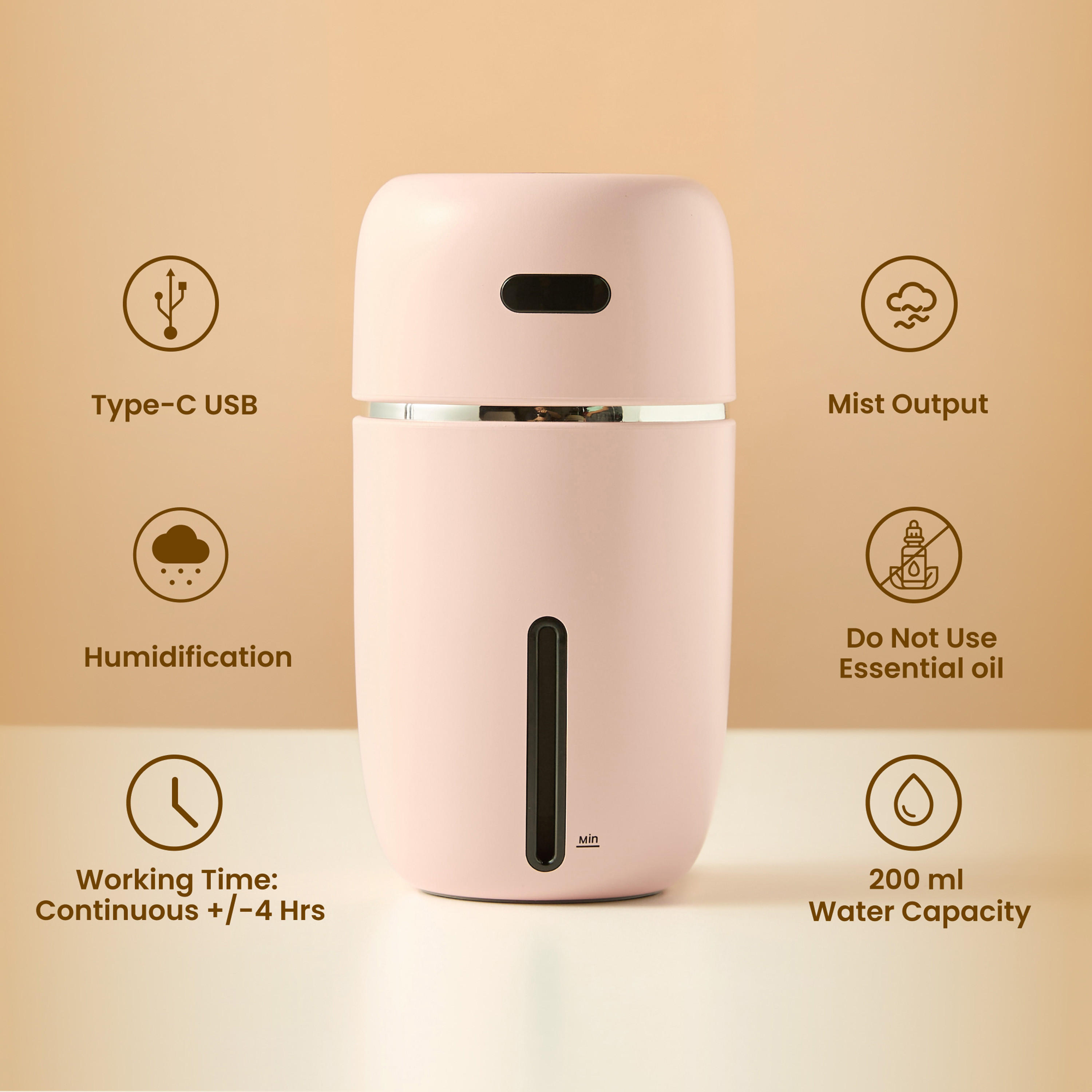 جهاز ترطيب الهواء بإضاءة إل إي دي يعمل بمنفذ يو إس بي من سماء - 200 مل-household-homefragrance-airrevitalisersandhumidifiers-image-2