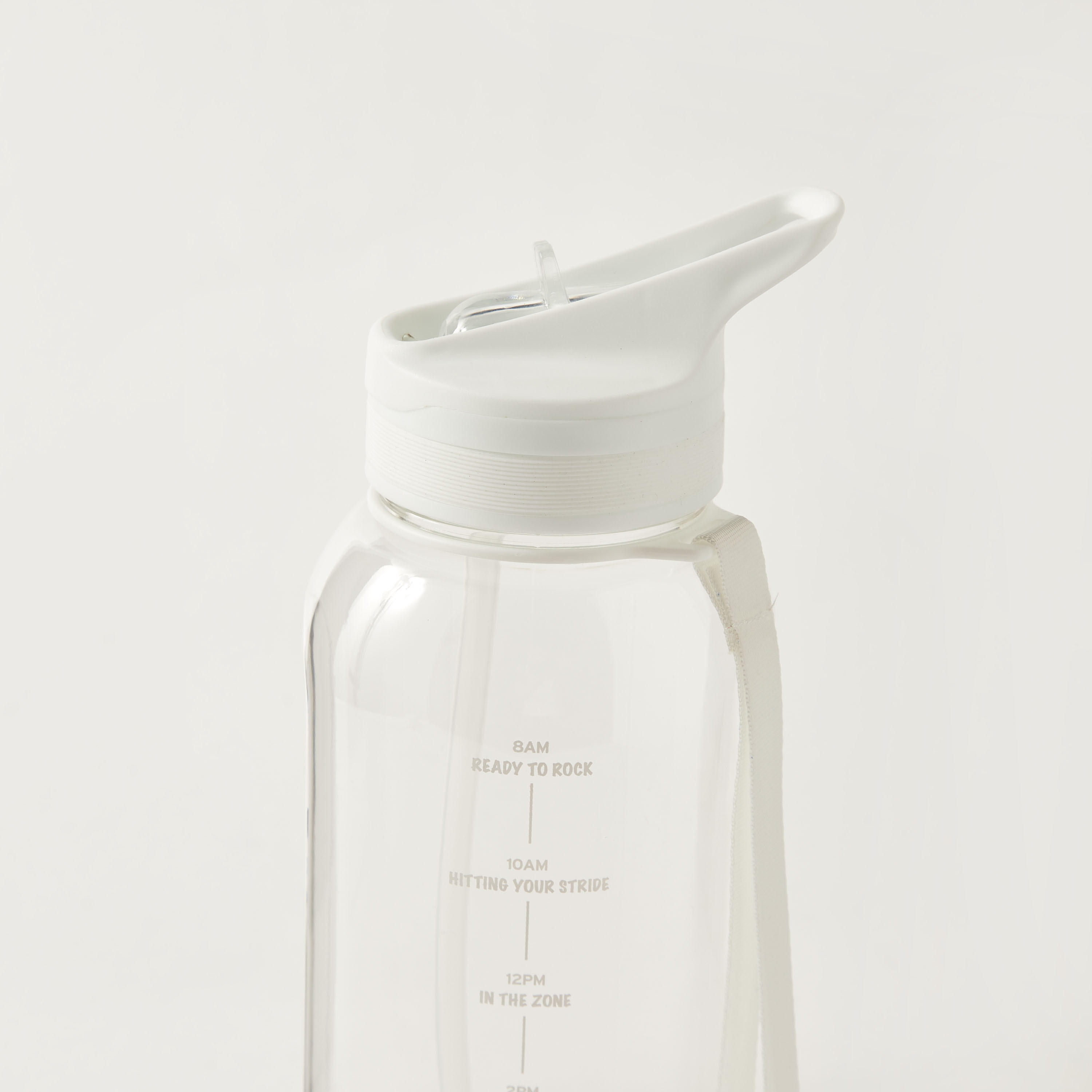 Slogan Detail Sipper Water Bottle with Time Marker - 1.4 L-school-waterbottles-image-3