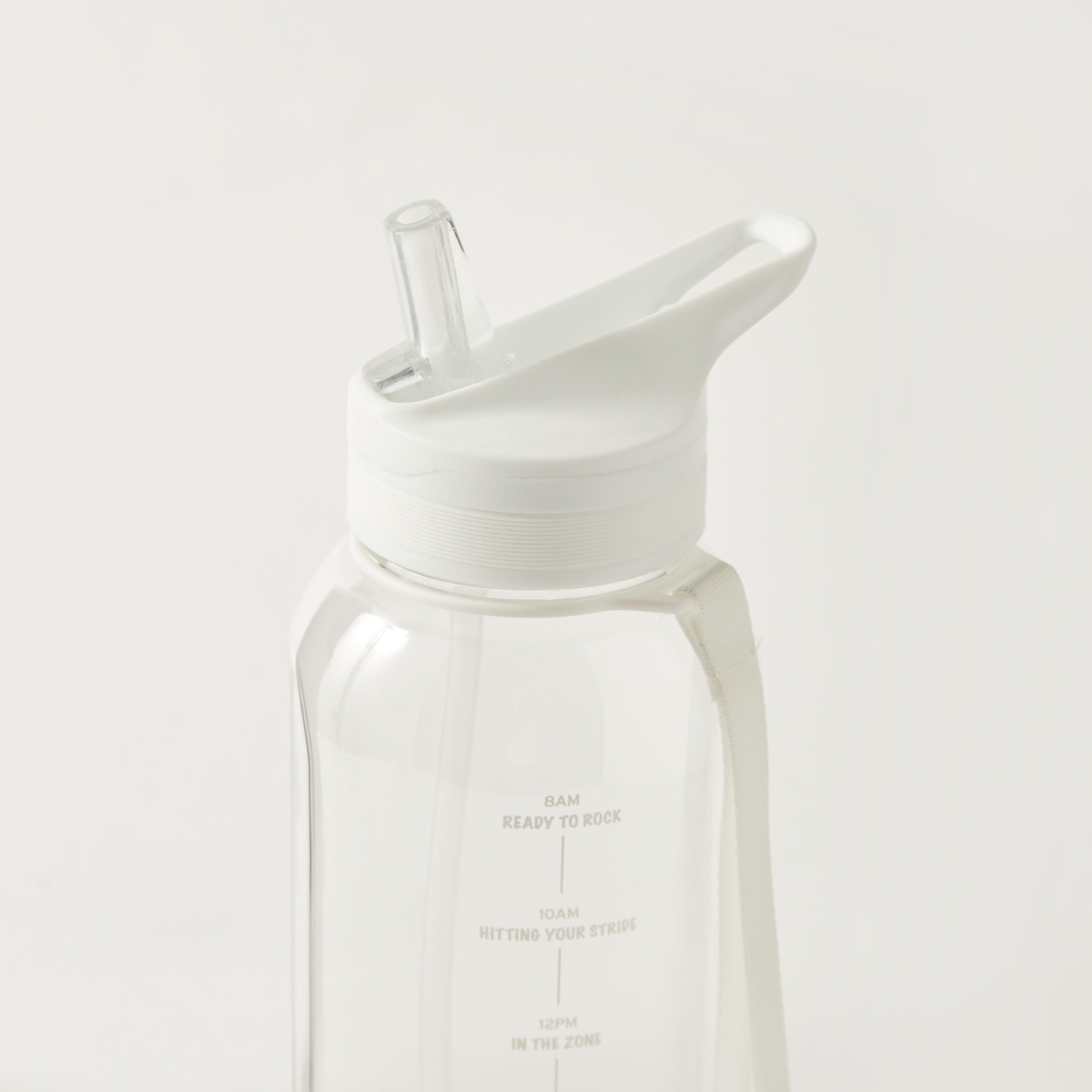 Slogan Detail Sipper Water Bottle with Time Marker - 1.4 L-school-waterbottles-image-4