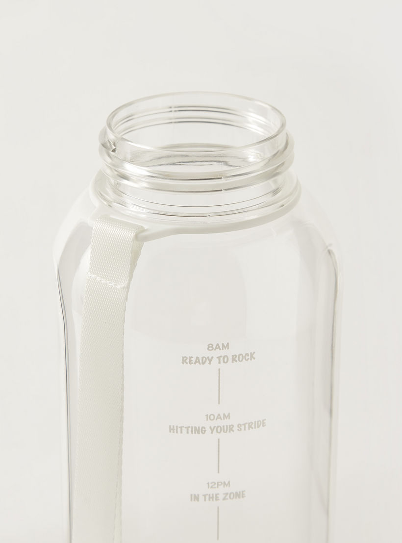 Slogan Detail Sipper Water Bottle with Time Marker - 1.4 L-school-waterbottles-image-5