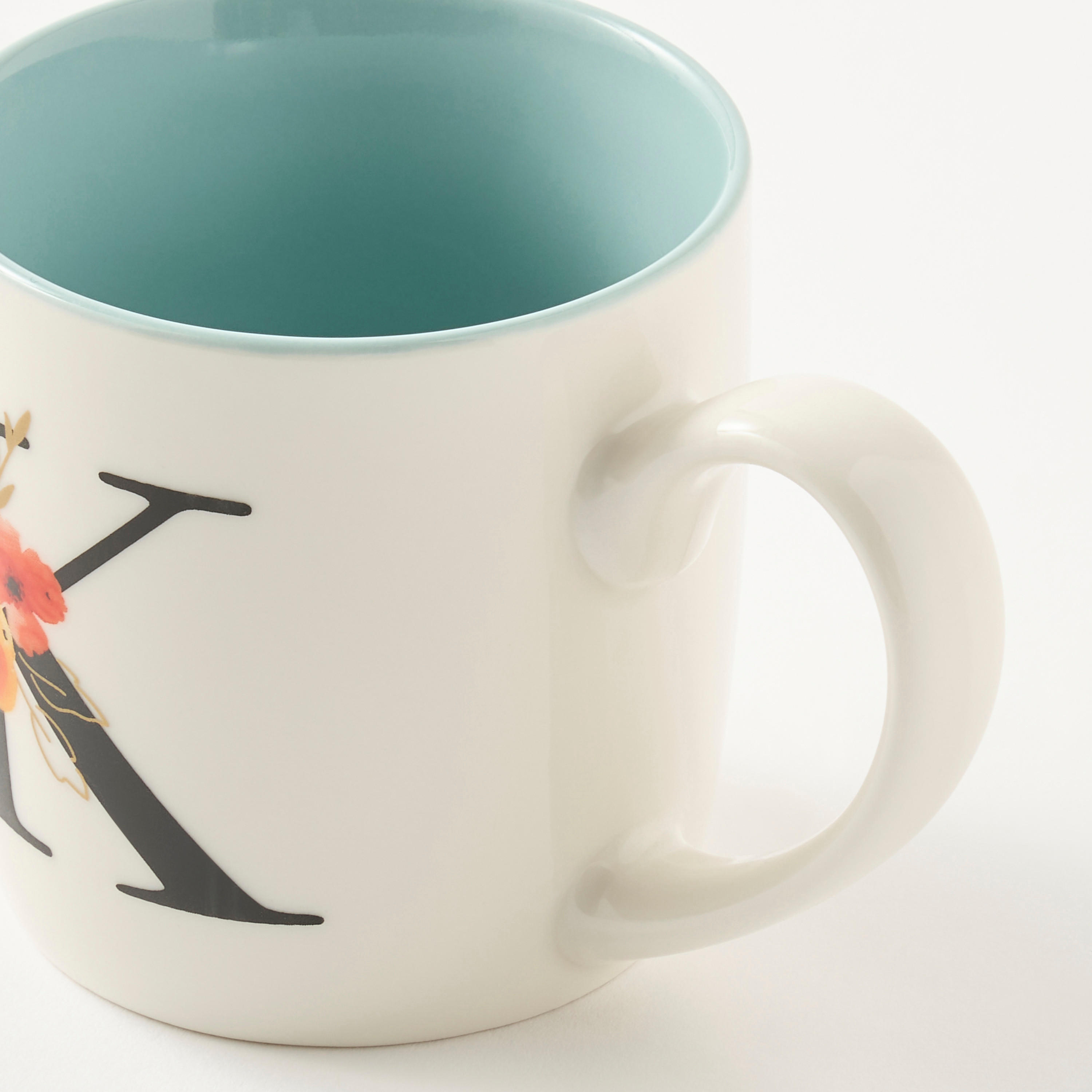 Floral Print Ceramic Mug with Initial A - 260 ml-household-dining-teaandcoffee-mugsandcups-image-3
