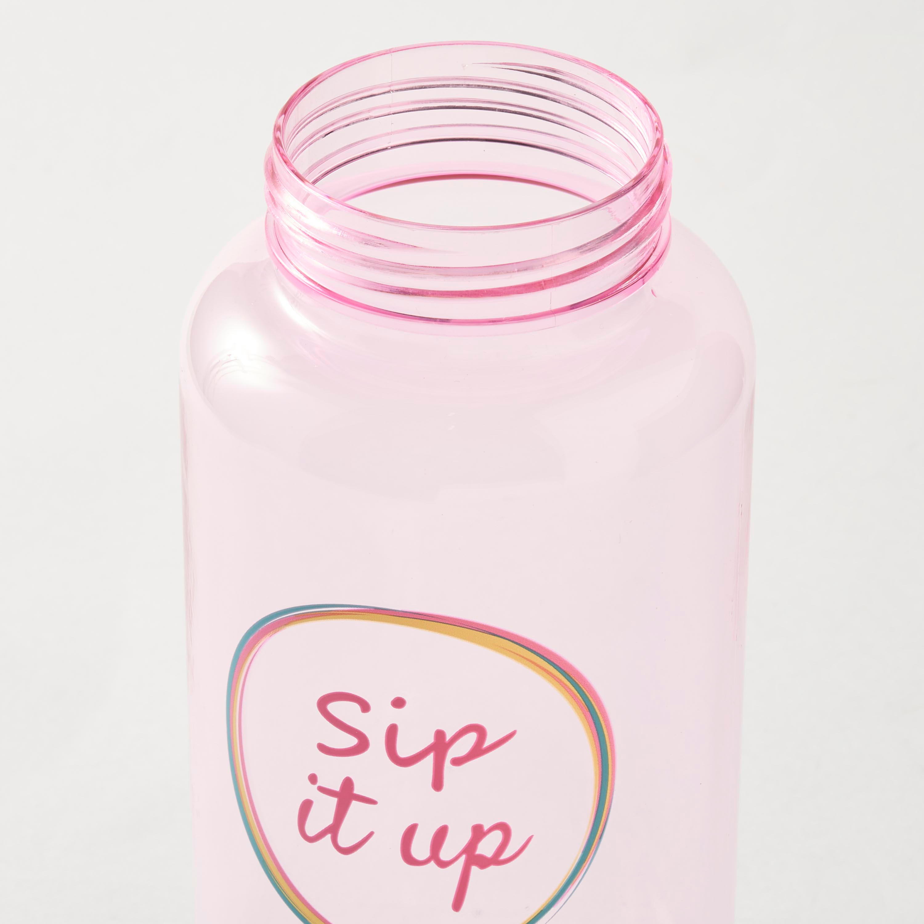Slogan Print Sipper Water Bottle - 1 L-school-waterbottles-image-5