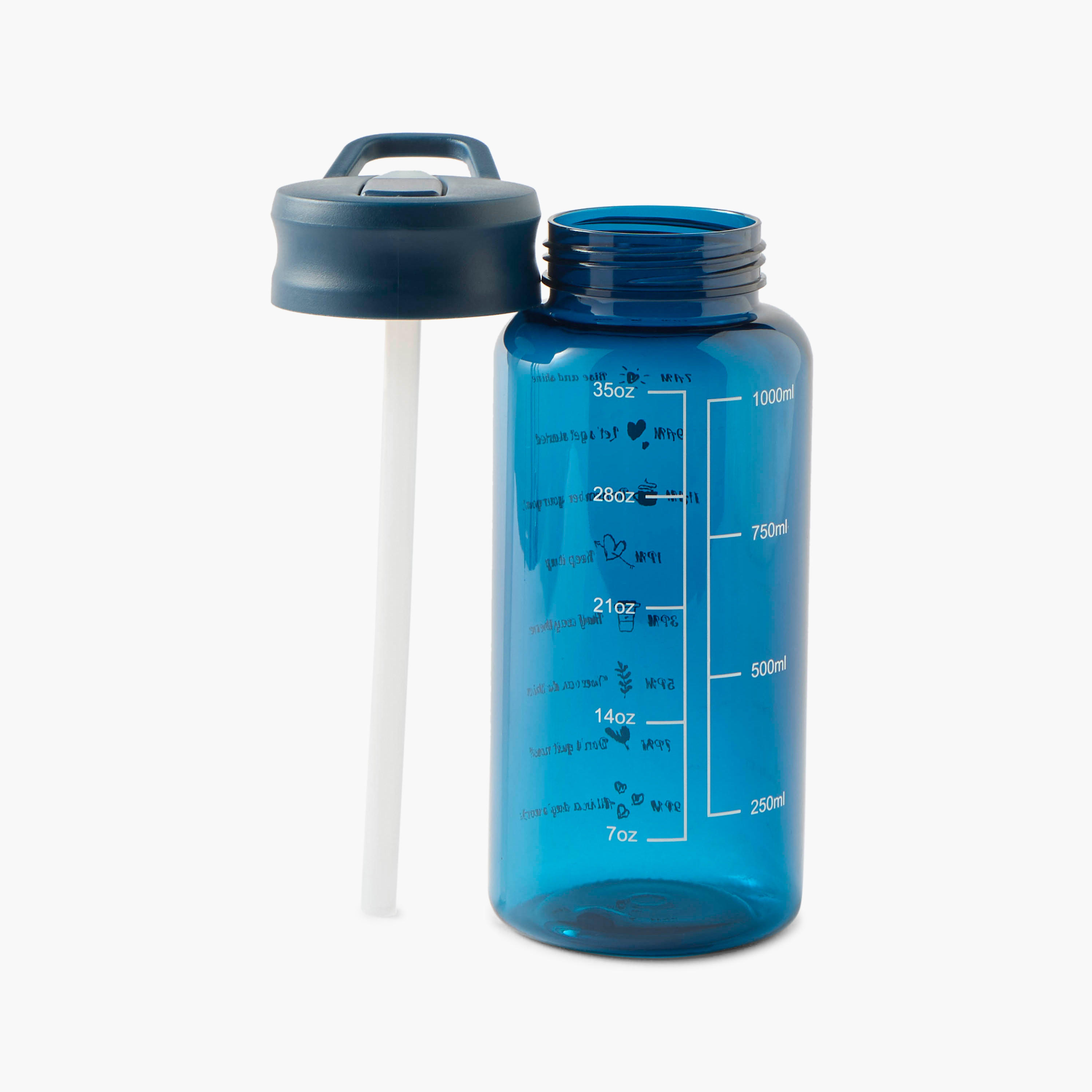 Slogan Print Sipper Water Bottle - 1 L-school-waterbottles-image-2