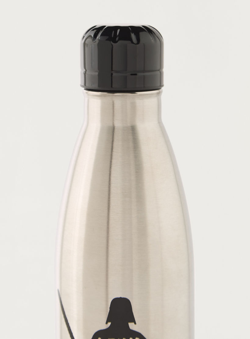 Slogan Print Stainless Steel Water Bottle with Screw Lid-school-waterbottles-image-3