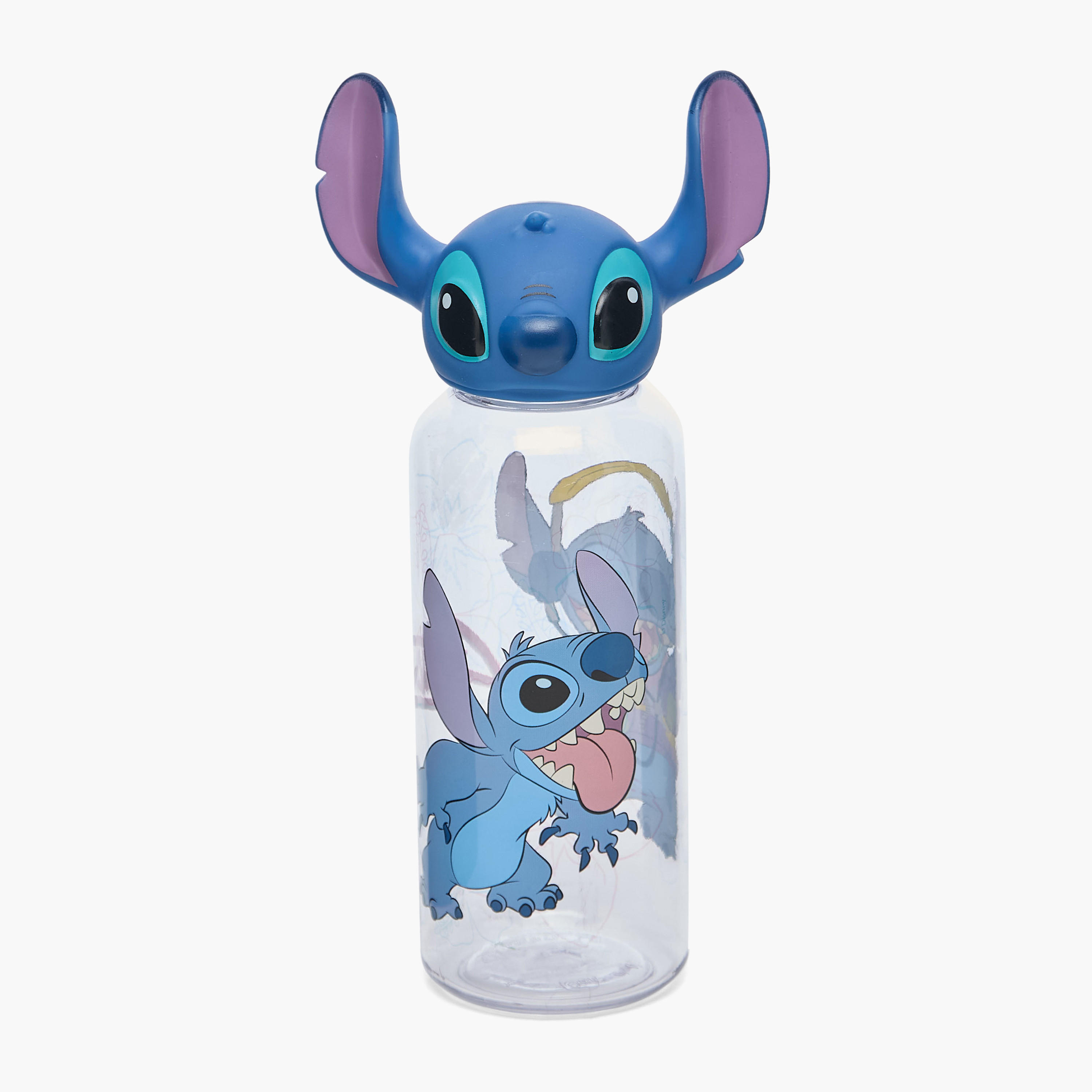 Stitch Print Water Bottle with Screw Lid-school-waterbottles-image-1