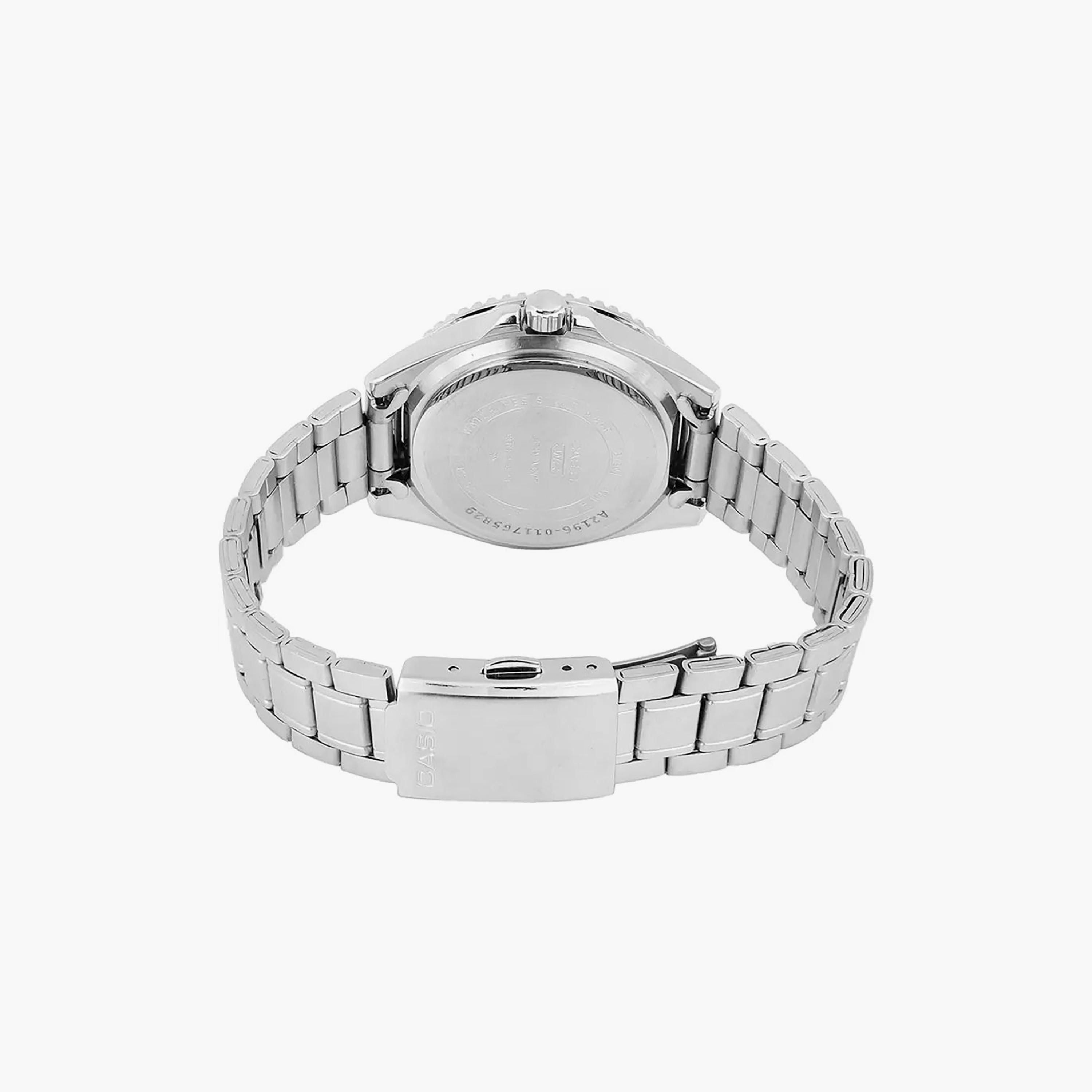 ساعة أنالوج فضية بسوار ستانلس ستيل من كاسيو للرجال | MDV-10D-1A1VDF-men-watchesandjewellery-watches-image-3