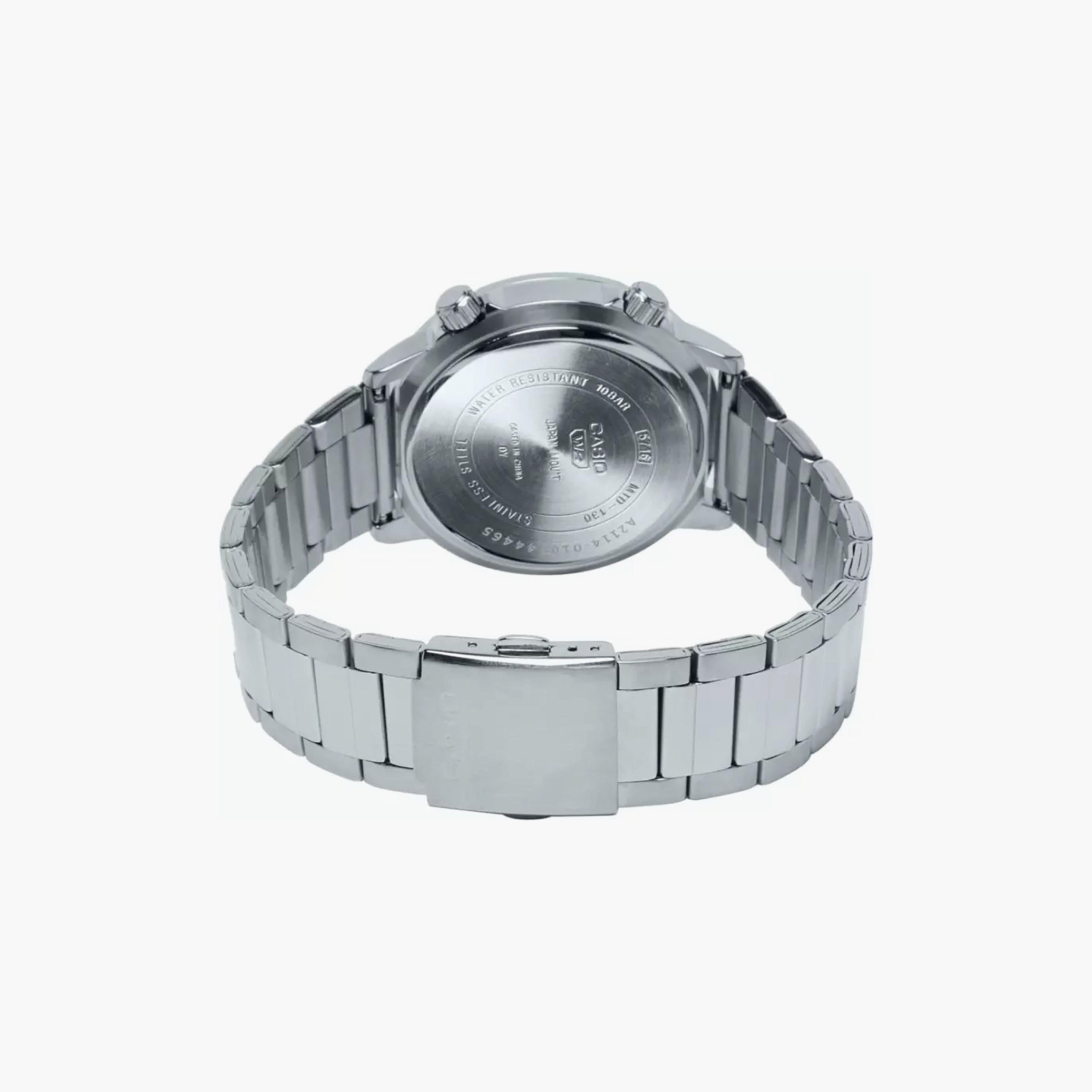 Casio Men's Silver Analog Stainless Steel Strap Watch | MTD-130D-1A3VDF | 43 MM-men-watchesandjewellery-watches-image-3