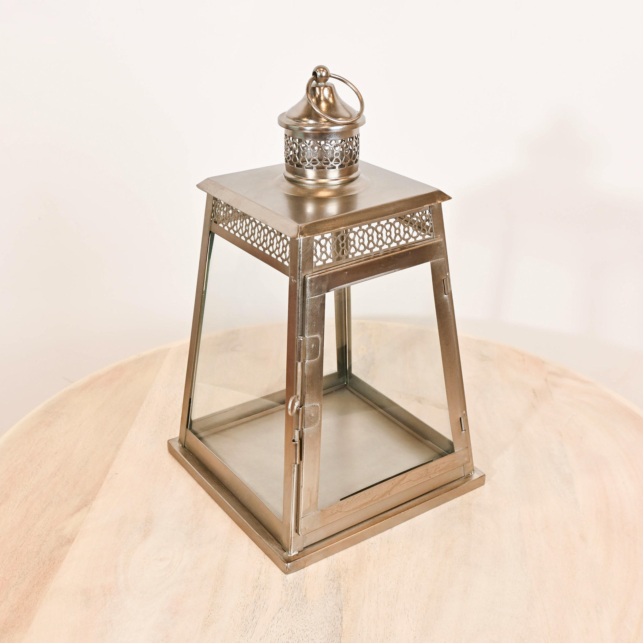 Home Carving Decorative Glass Lantern - 25x20 cms-household-decor-candleholdersandlanterns-image-3
