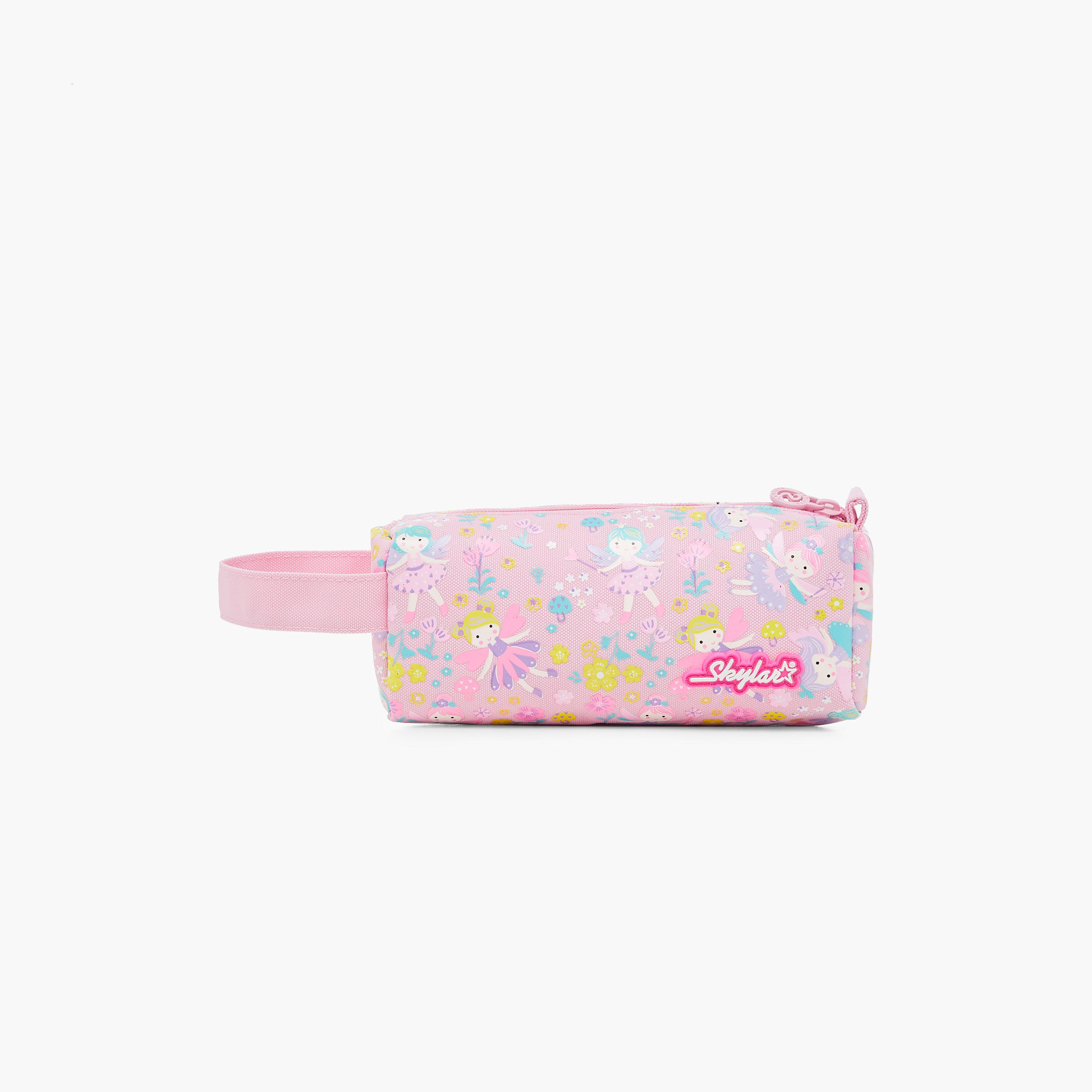 Skylar All-Over Fairy Print Pencil Pouch with Zip Closure-school-stationery-pencilcases-image-1